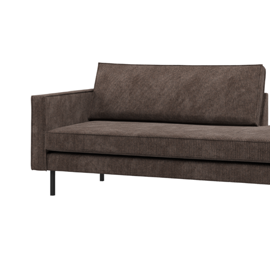 Szezlong ľavostranný RODEO hnedý zamat