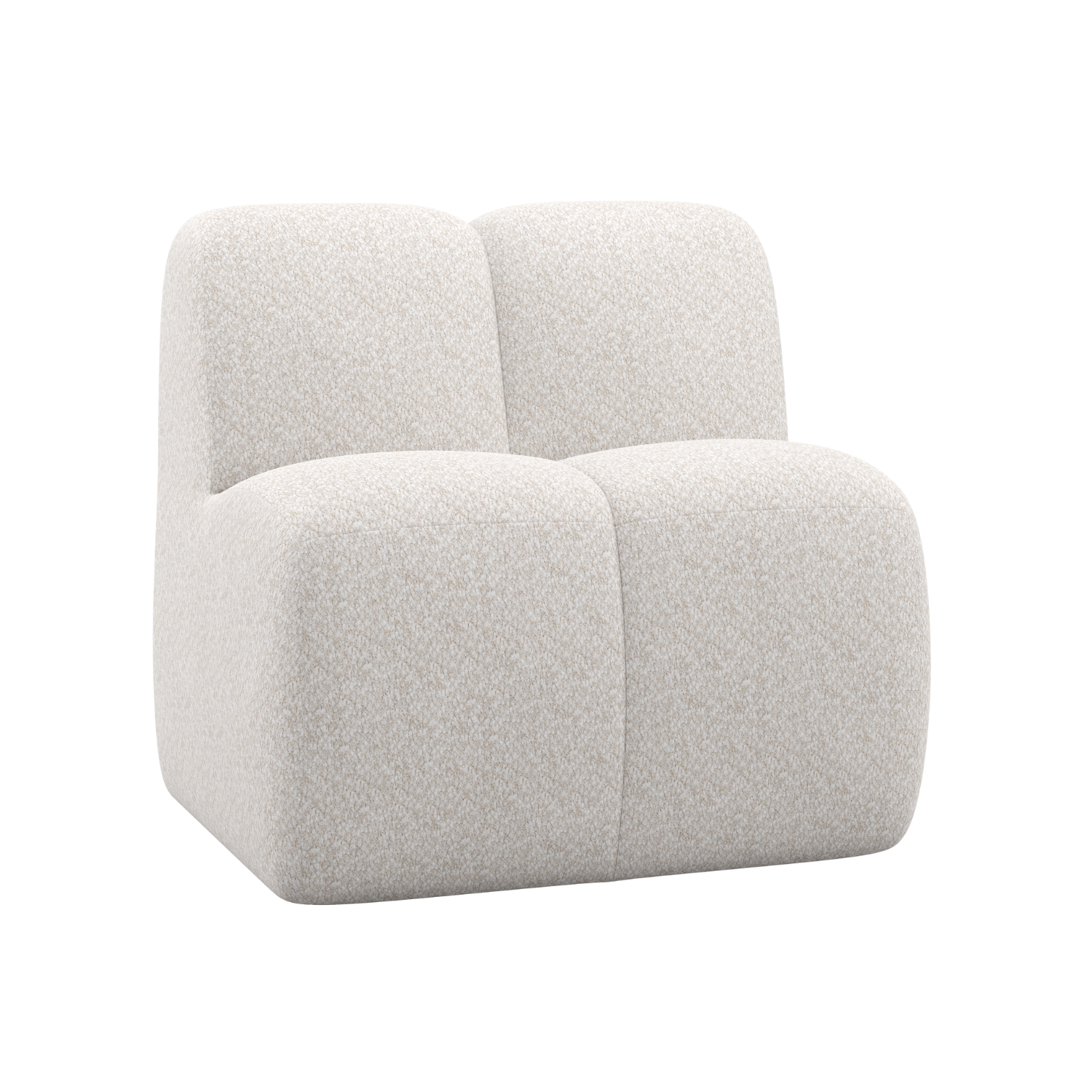 Fotel / modul MOJO BENCH ecru baranek