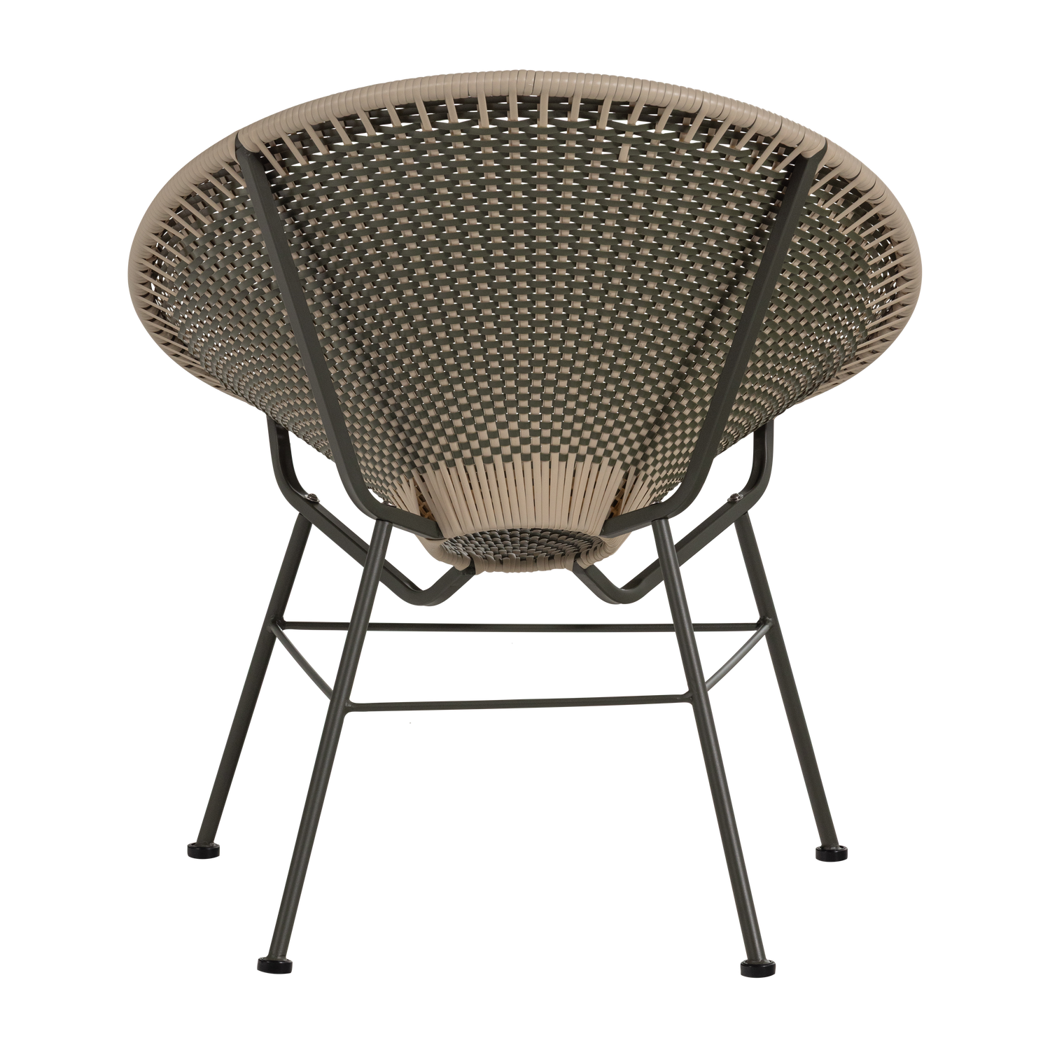 KAZOUN Green Garden Armchair with Black Base