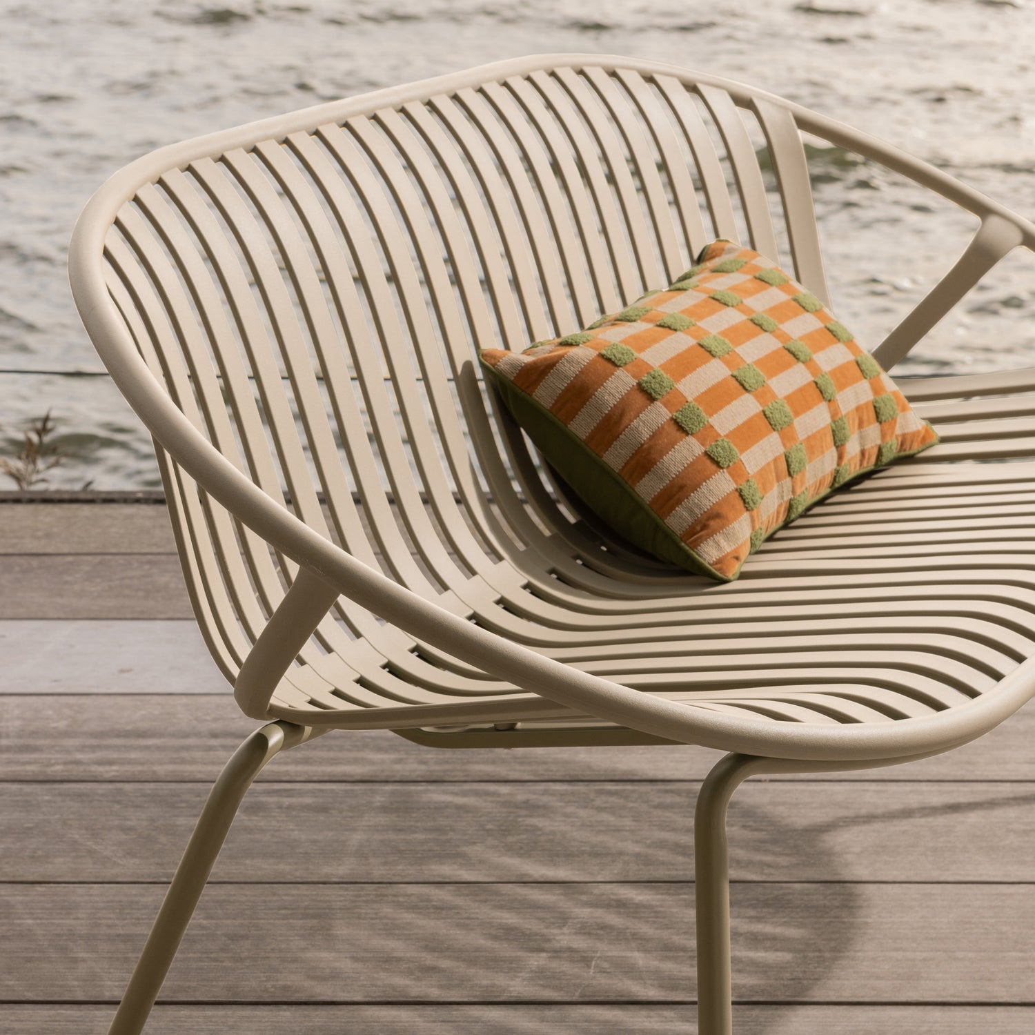 BRUCE Beige 2-Seater Garden Sofa