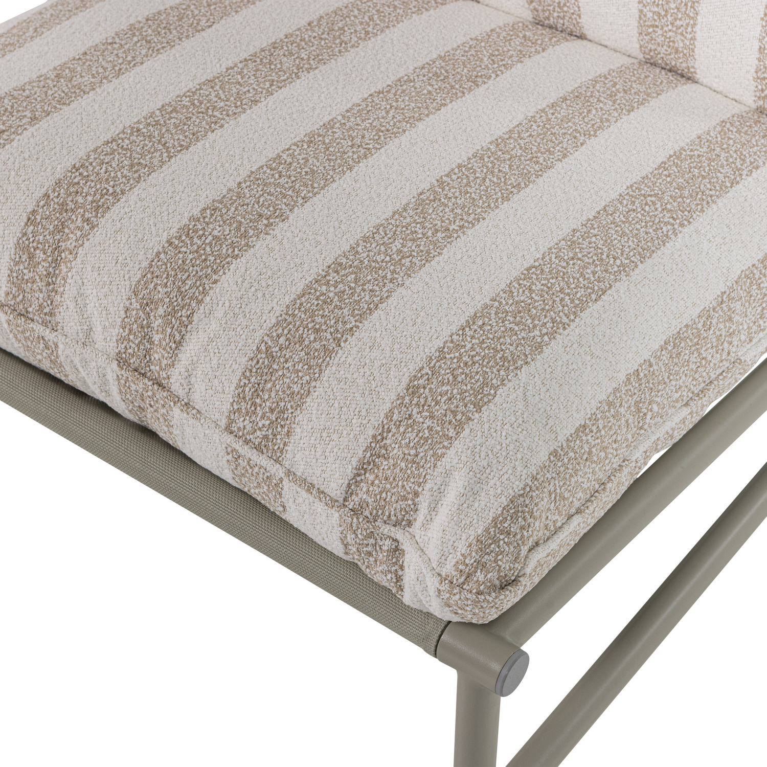 Záhradné kreslo ELVO biele s pieskovým poťahom