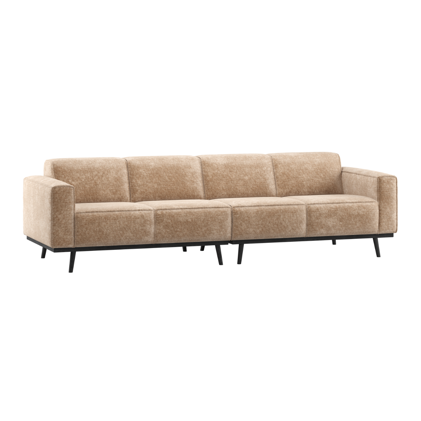 4-Seater STATEMENT Peach Chenille Sofa
