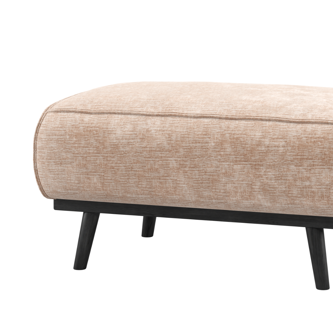 STATEMENT Beige Chenille Ottoman