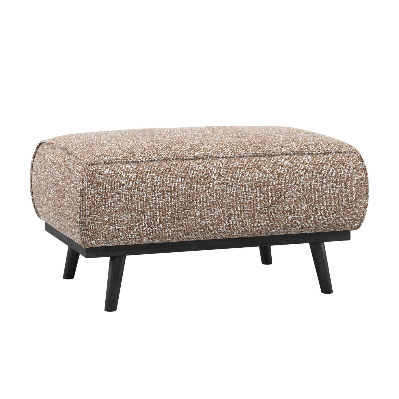 STATEMENT ottoman in light brown mélange