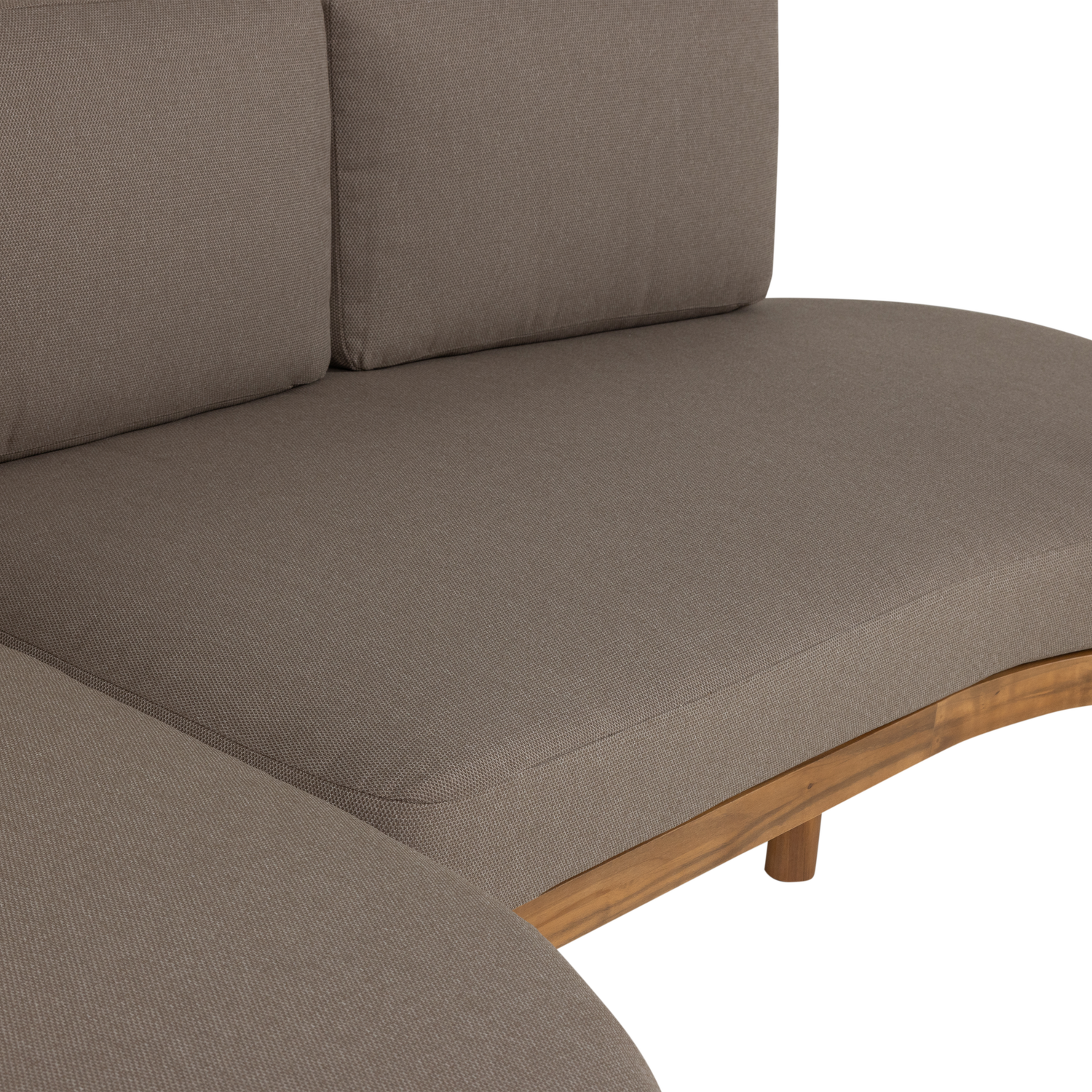 Záhradný rohový gauč ľavostranný ZINTO šedý s akáciovou drevenou základňou