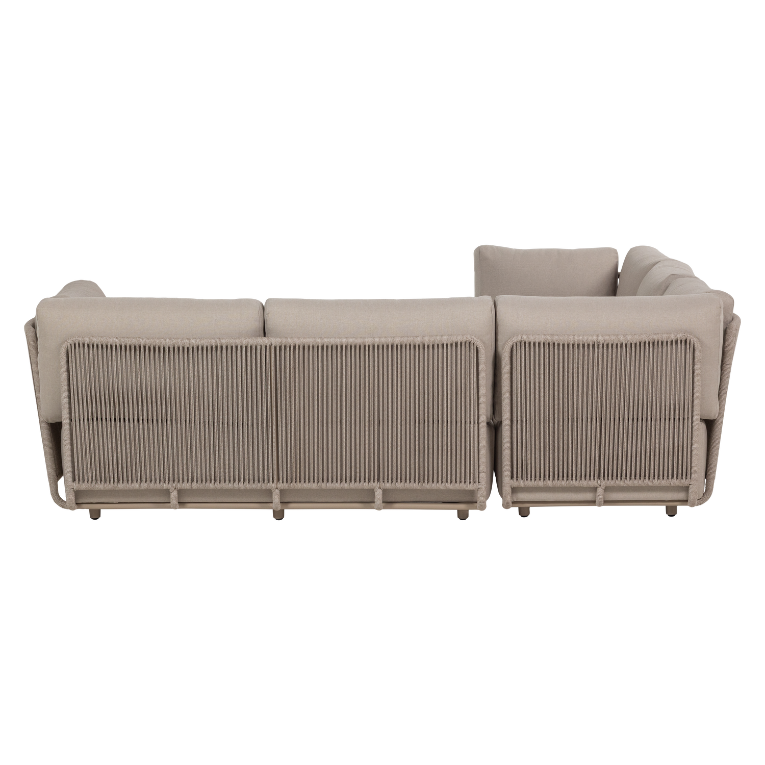 Symetrický záhradný rohový nábytok SORA béžový s béžovým rámom