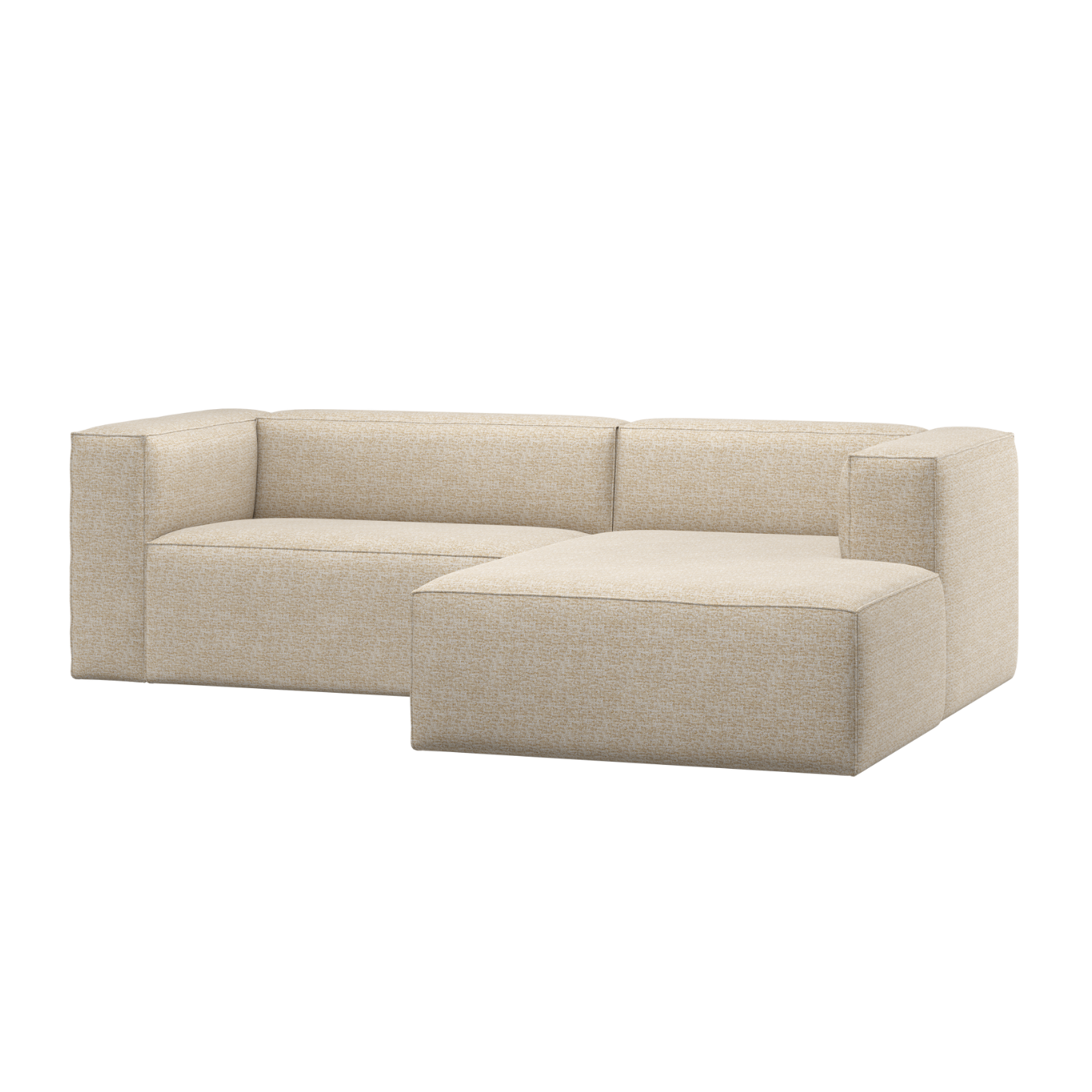 Right-facing BEAN corner sofa in beige mélange