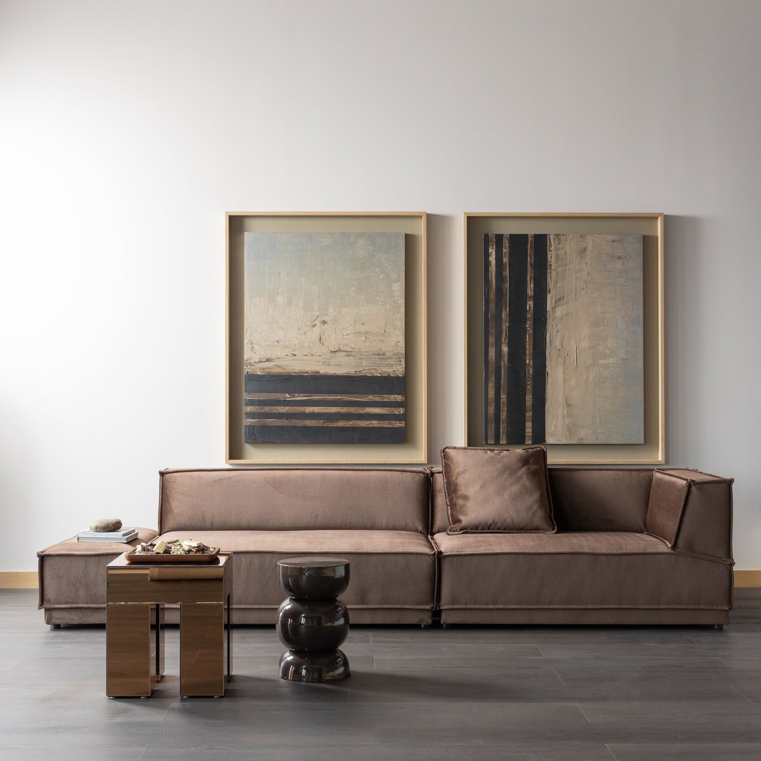 Bočný stolík BRENO hnedý