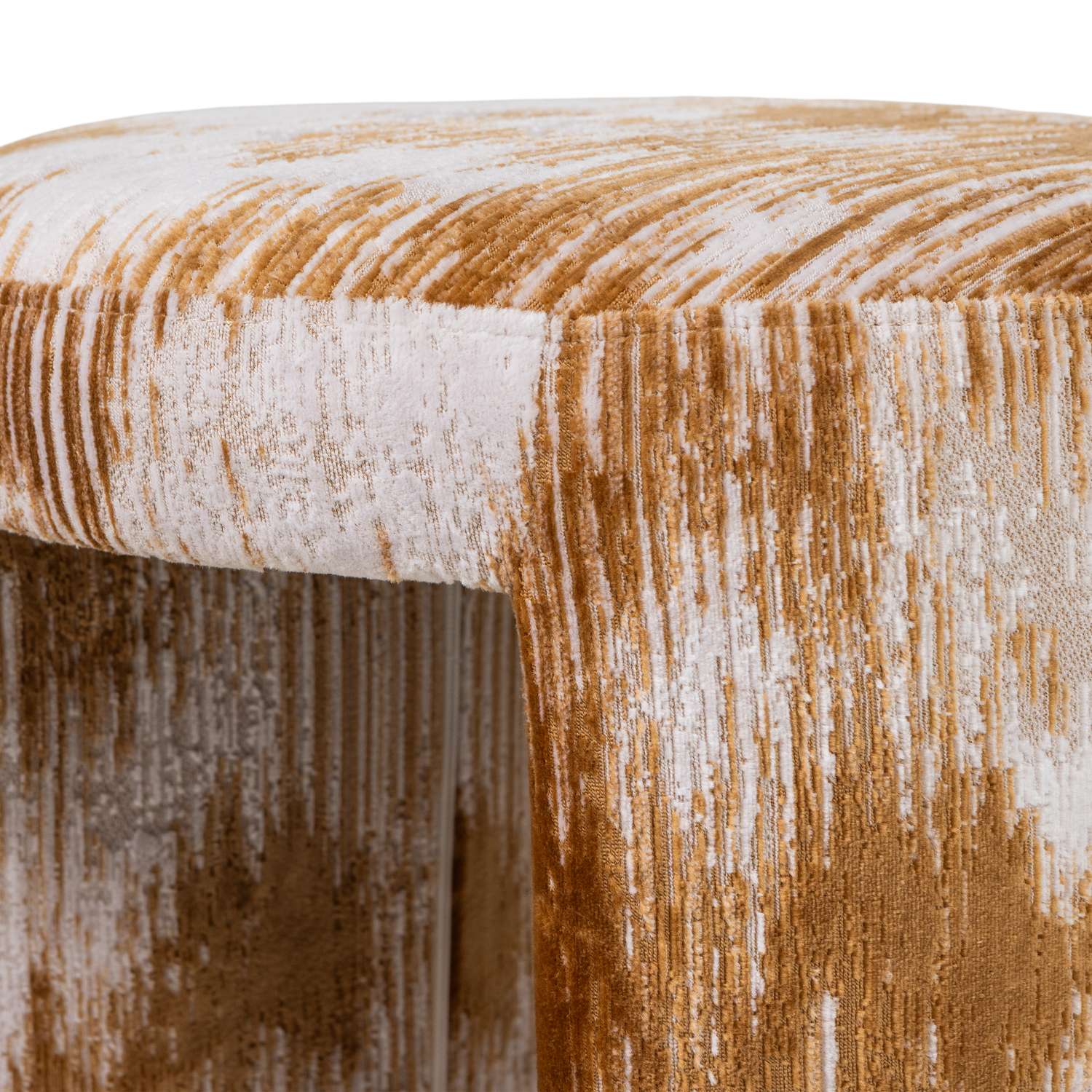 CHARLIE caramel stool with beige
