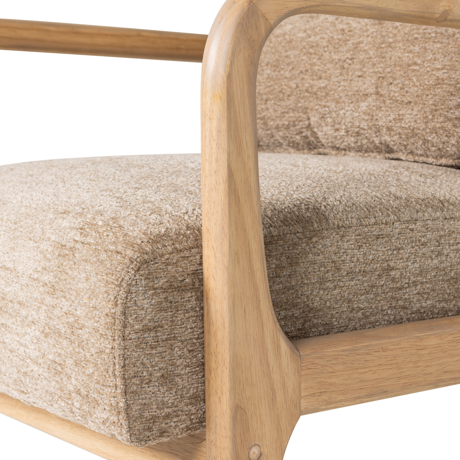 MARK Armchair in Beige Chenille