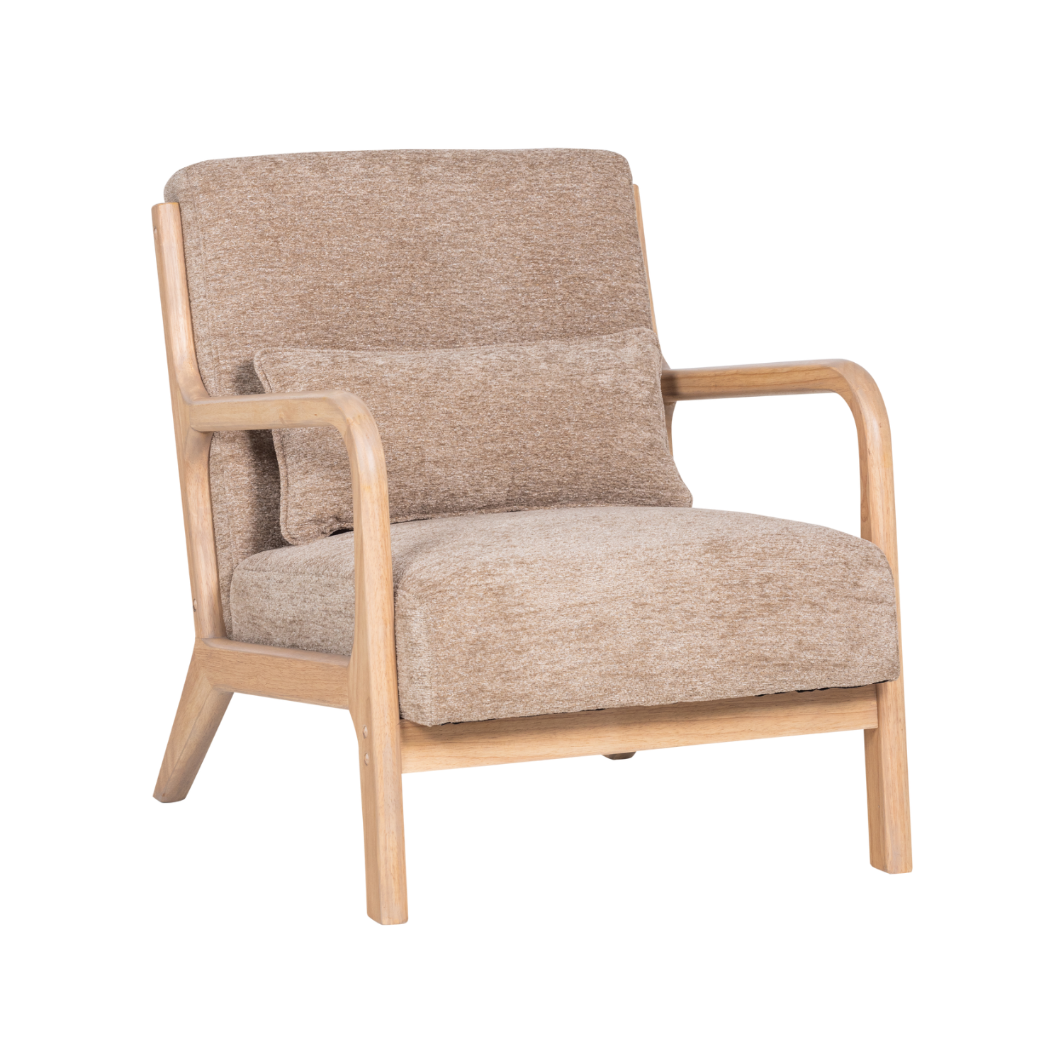 MARK Armchair in Beige Chenille