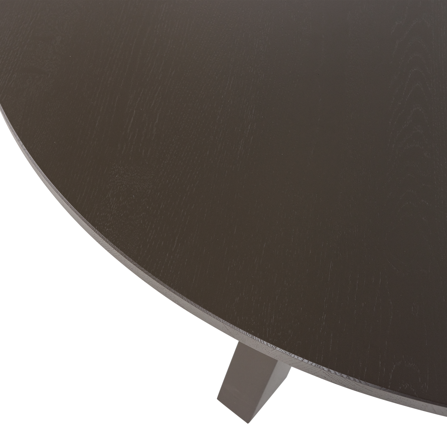 Okrúhly stôl RHONDA TRIO z tmavohnedého dubového dreva