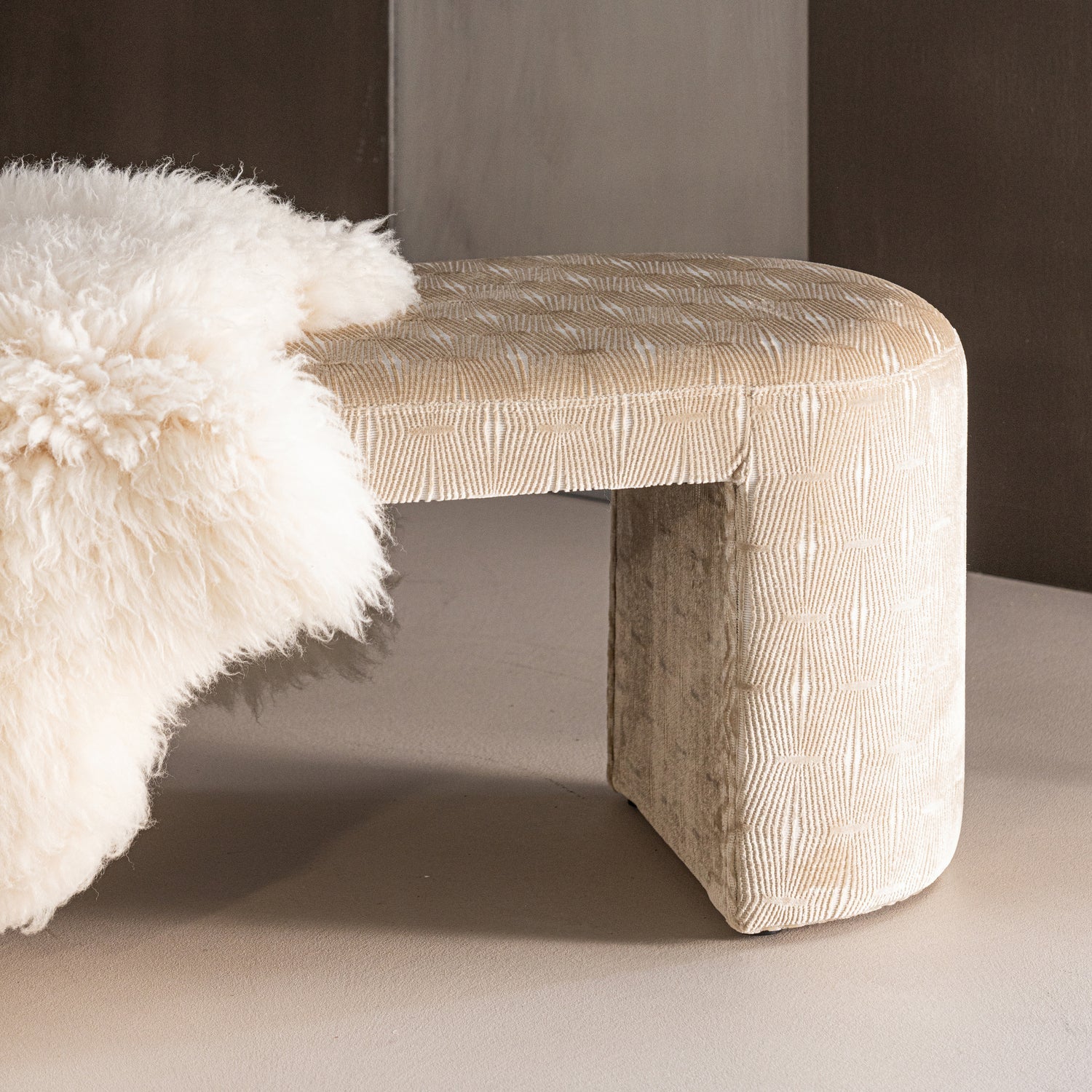 JACOB Bench Beige Striped