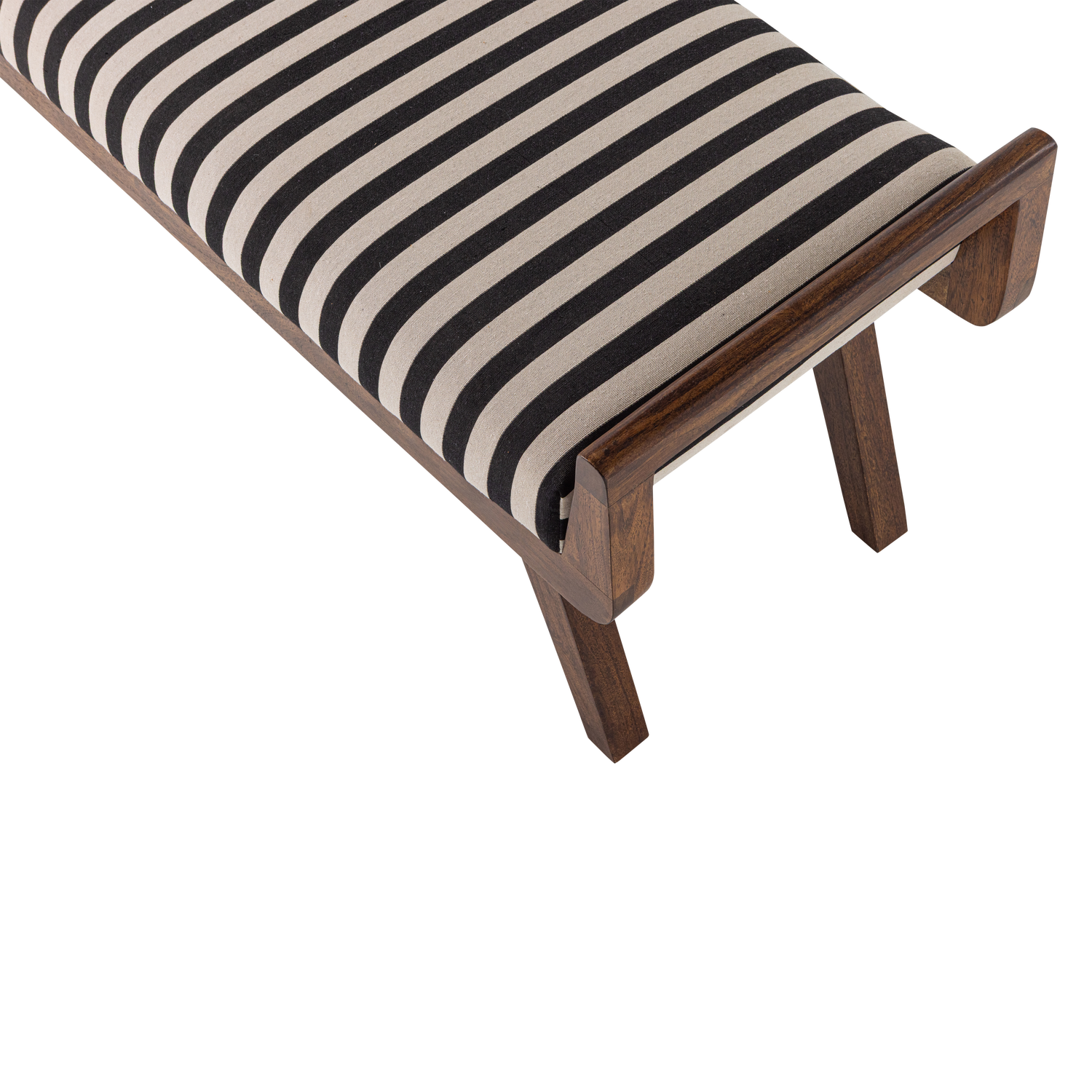 VALO Bench White with Black and Wooden Base