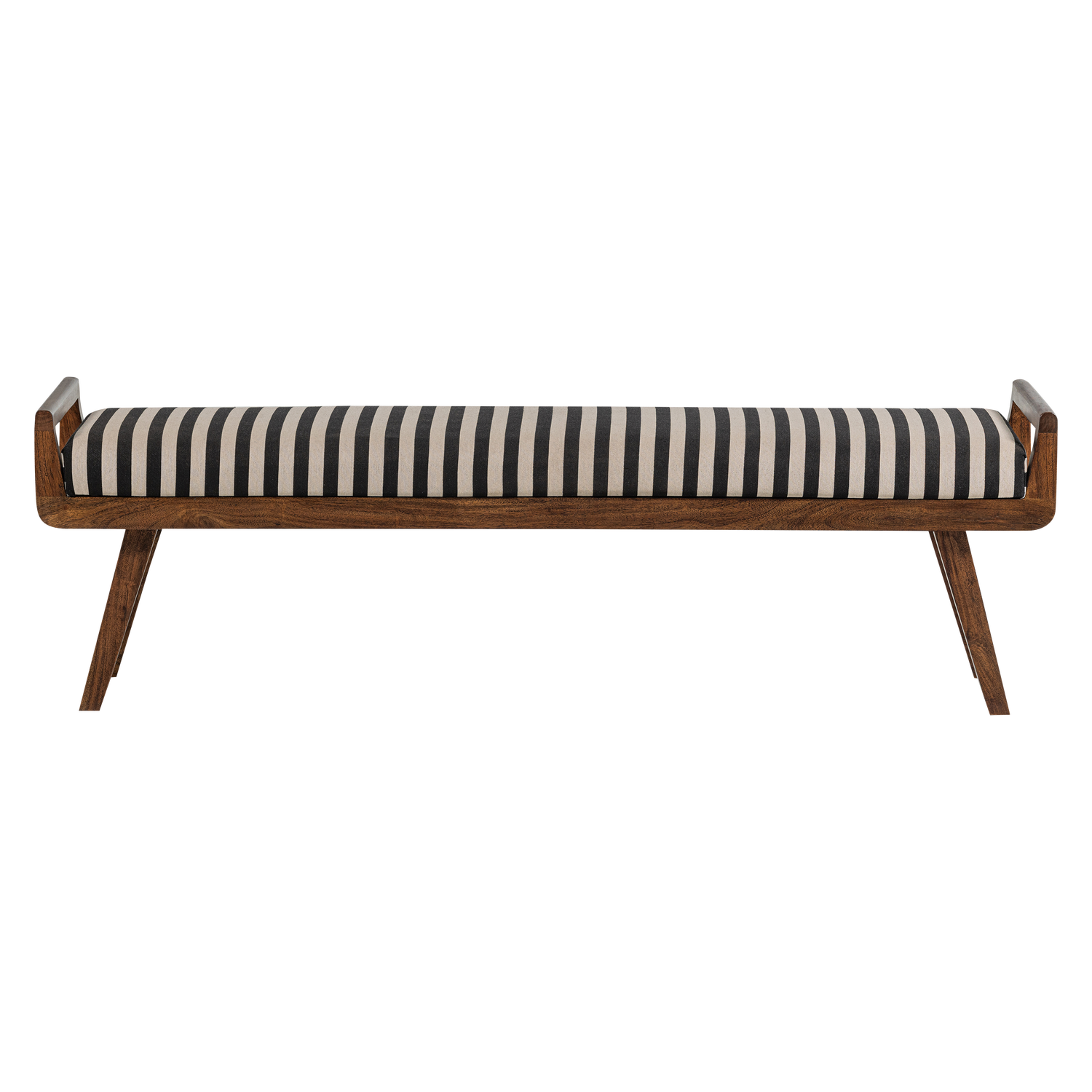 VALO Bench White with Black and Wooden Base