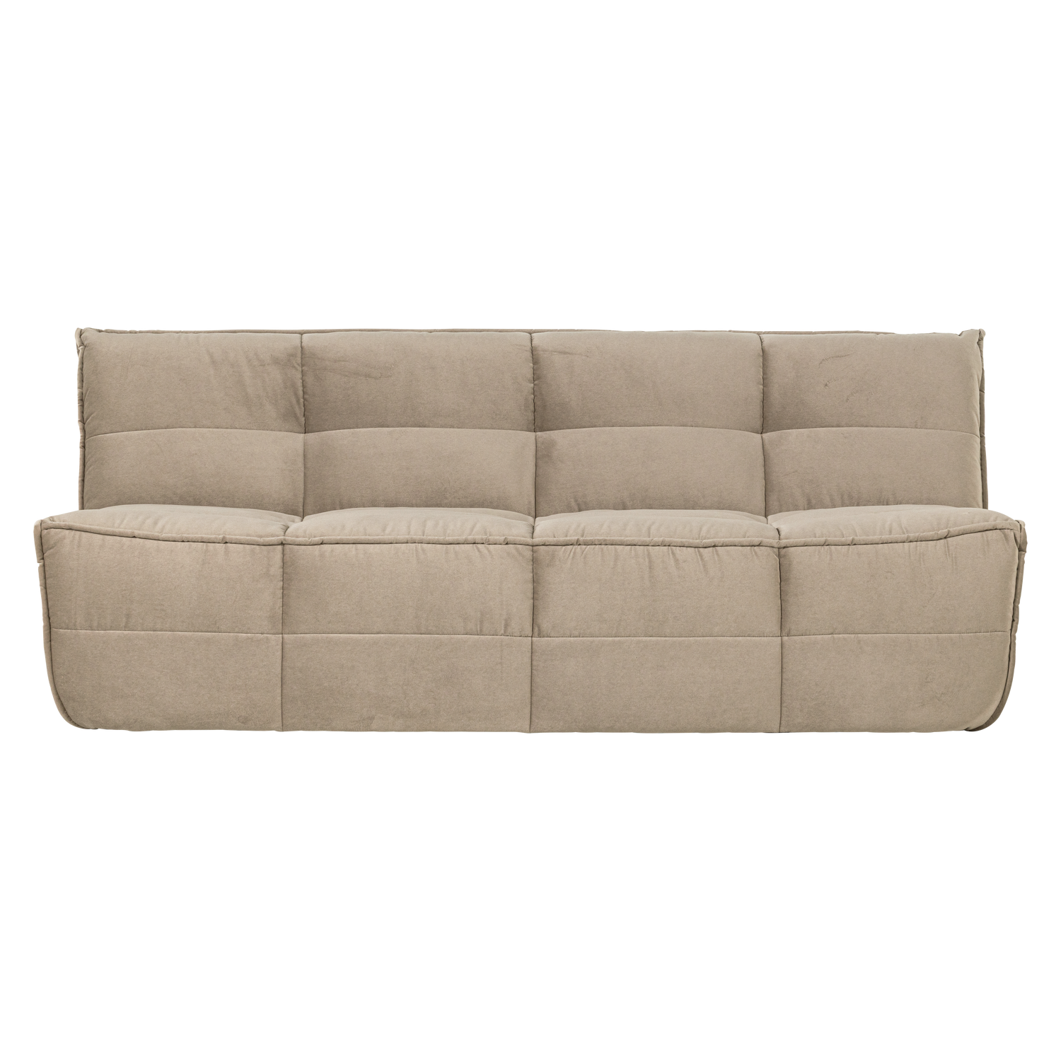 Velvet Sofa CLUSTER - 3-Seater Module in Sand