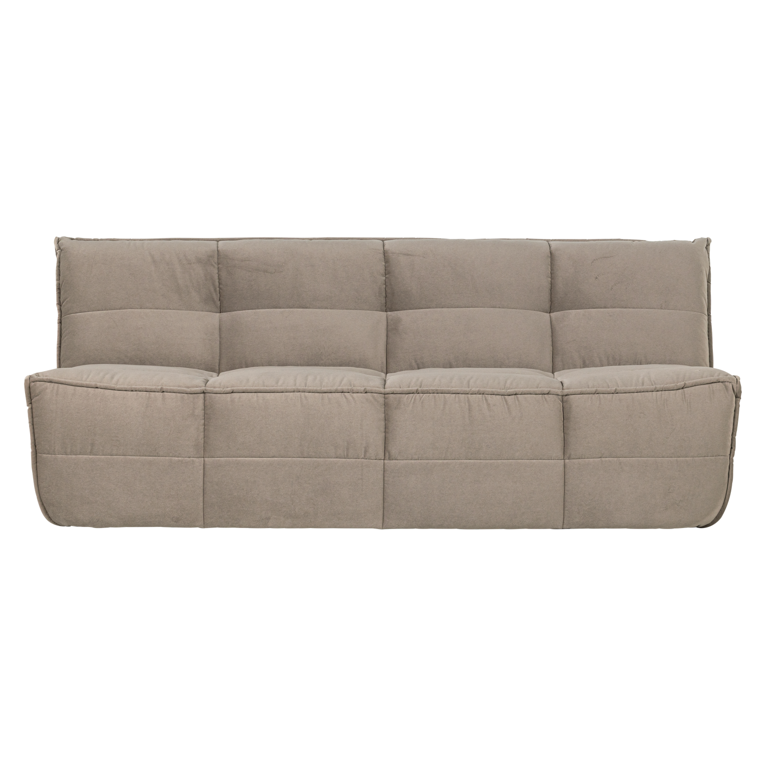 Sofa zamatová CLUSTER - modul 3-miestny béžový