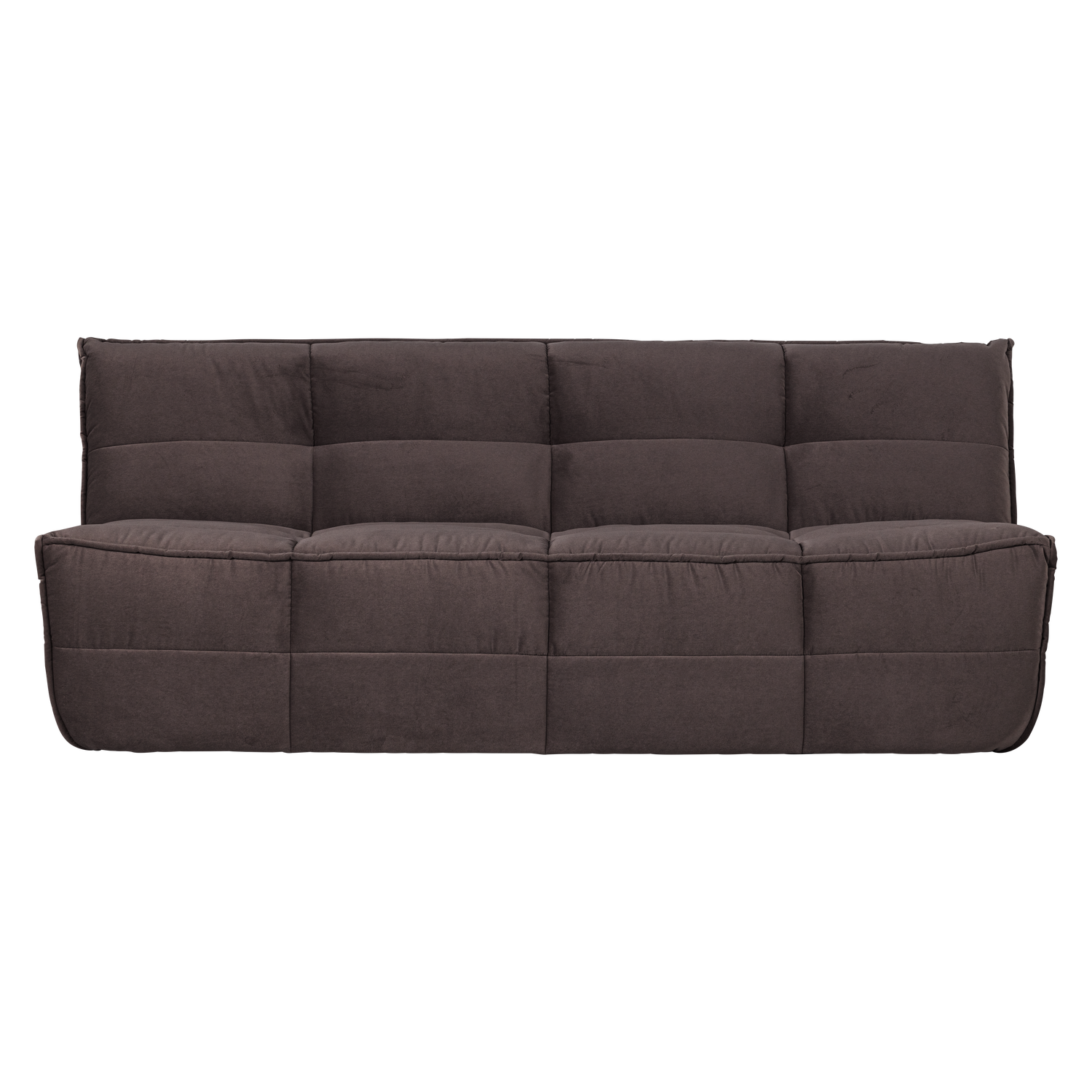 Sofa zamatová CLUSTER - modul 3-miestny čokoládový