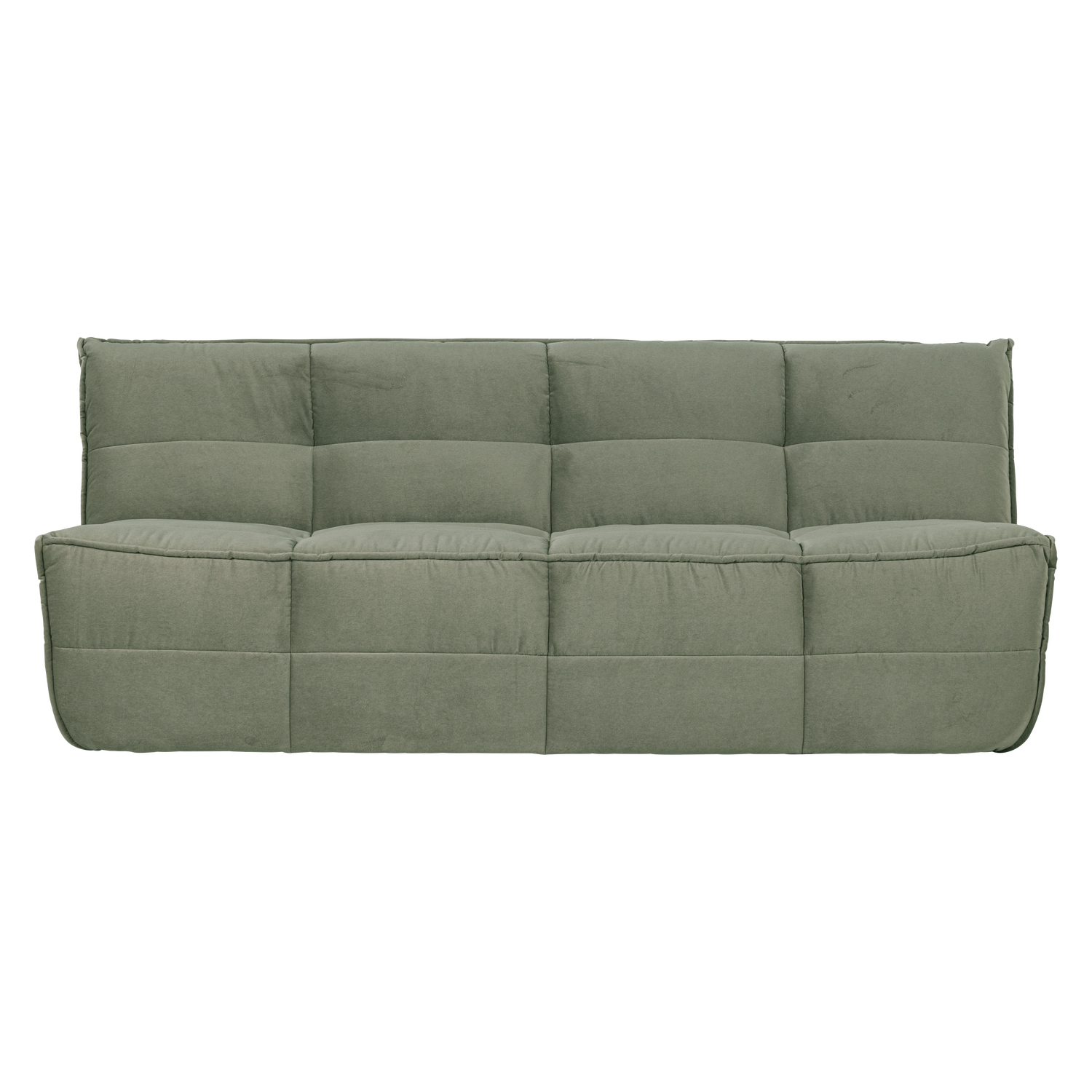 Velvet Sofa CLUSTER - 3-Seater Module in Pistachio