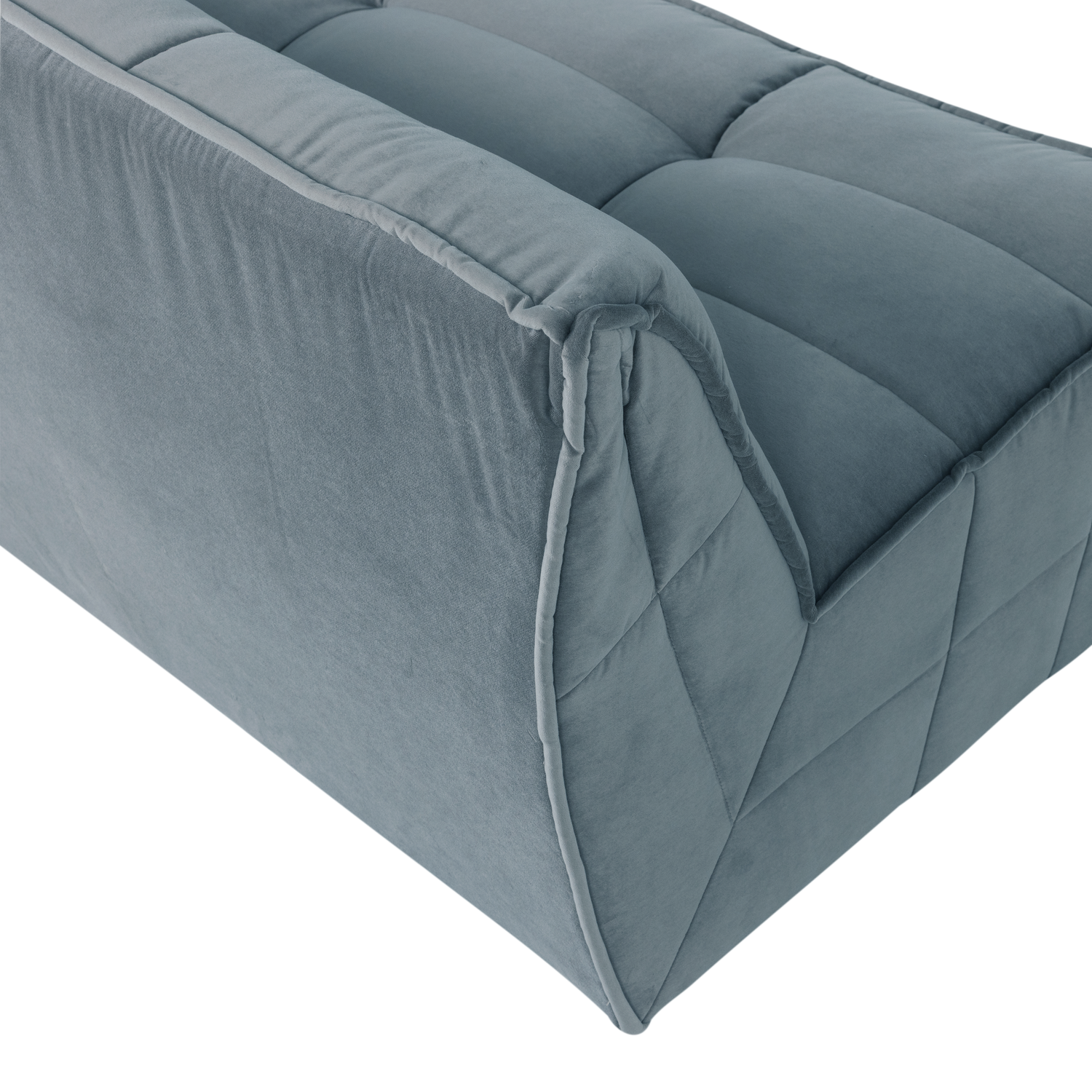Cluster Velvet Modular Sofa - 3-Seater Turquoise Module
