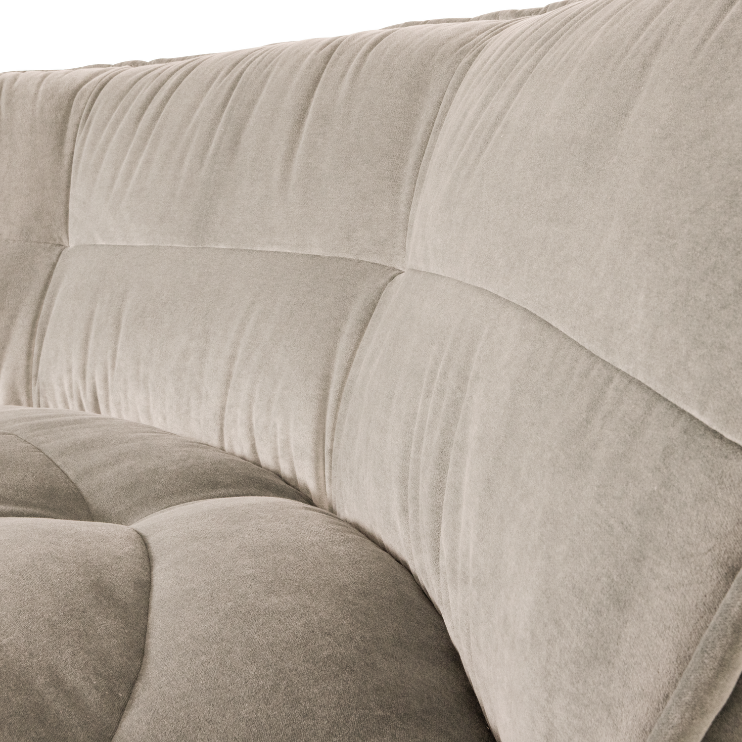 Sofa aksamitná CLUSTER - modulárny rohový béžový