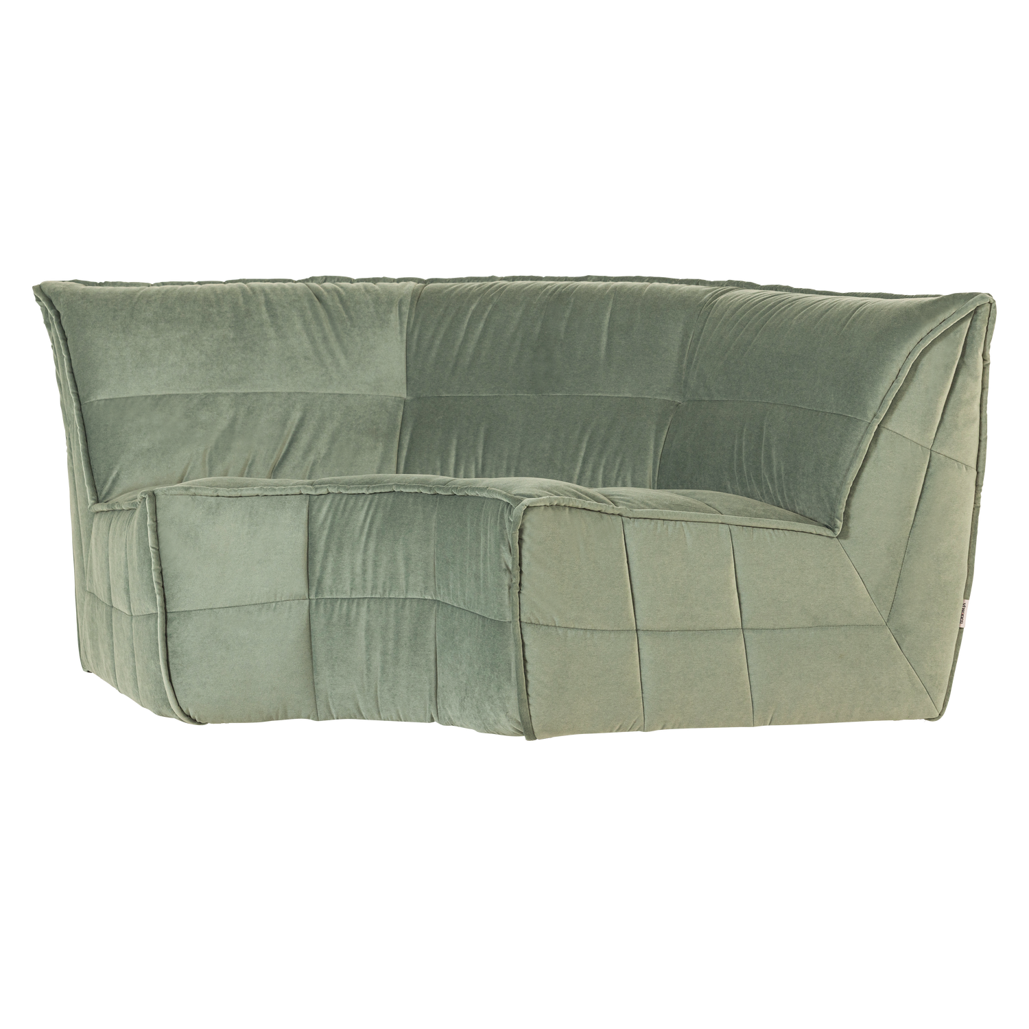 Sofa zamatová CLUSTER - modulárny rohový pistáciový