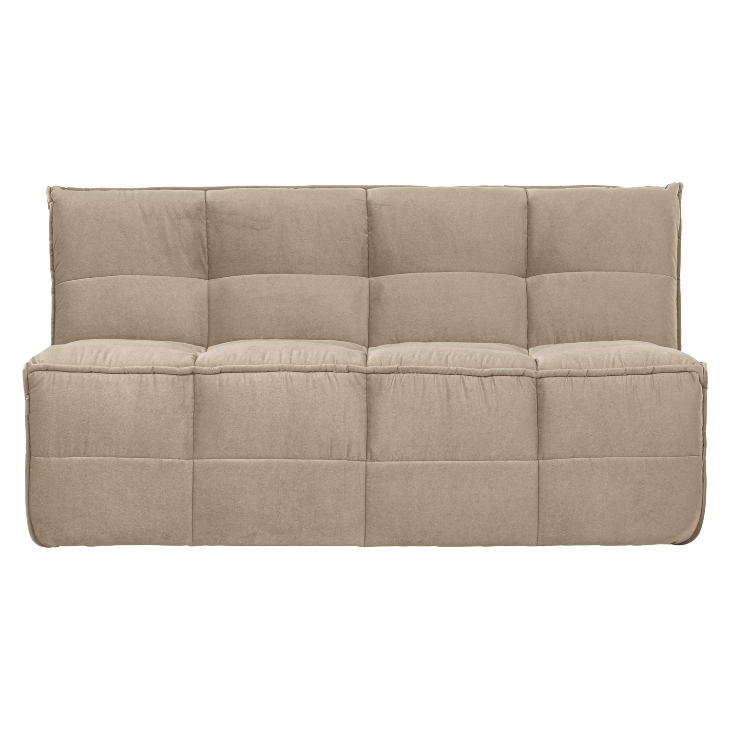 Sofa aksamitná CLUSTER BENCH - modul 3-osobový pieskový