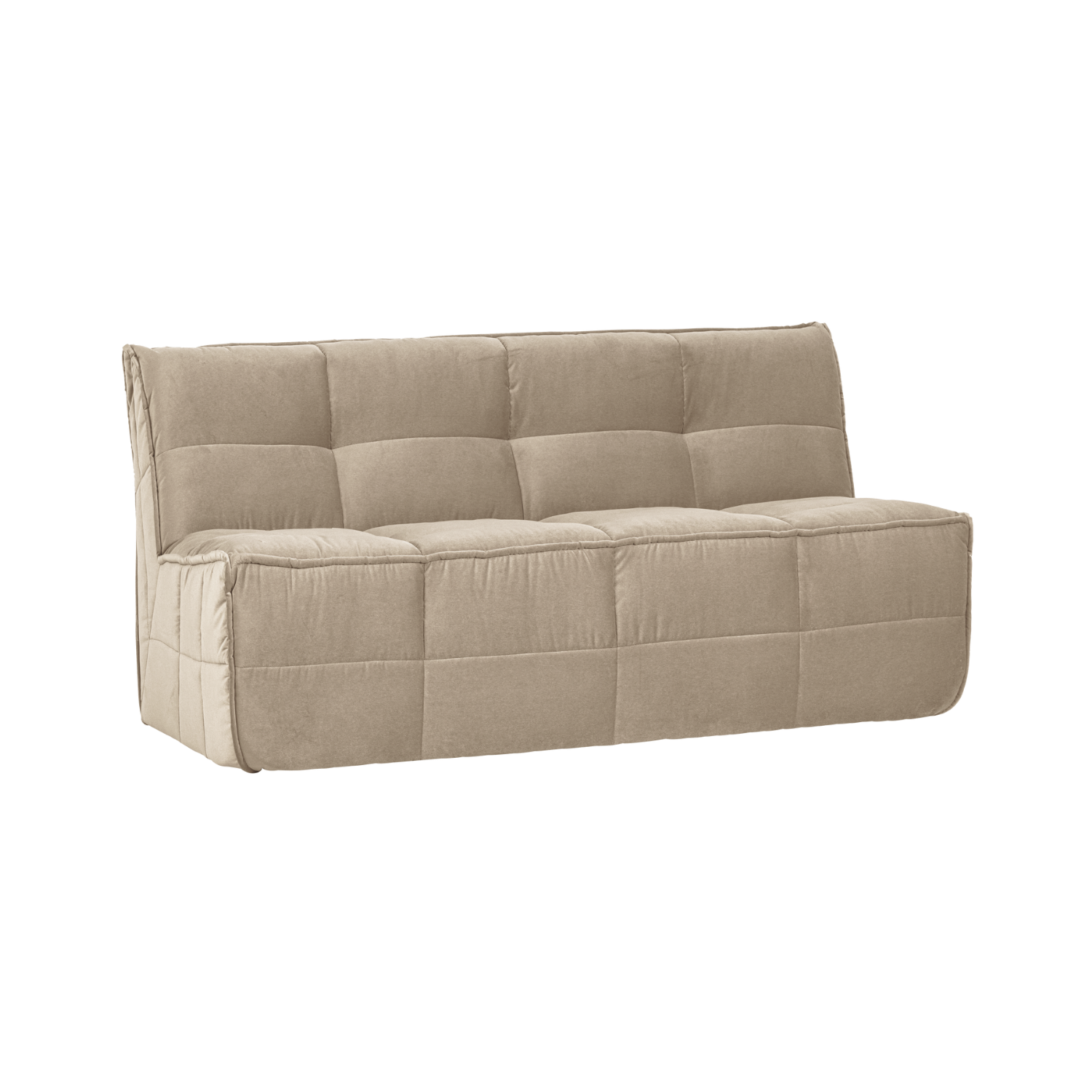 Sofa aksamitná CLUSTER BENCH - modul 3-osobový pieskový