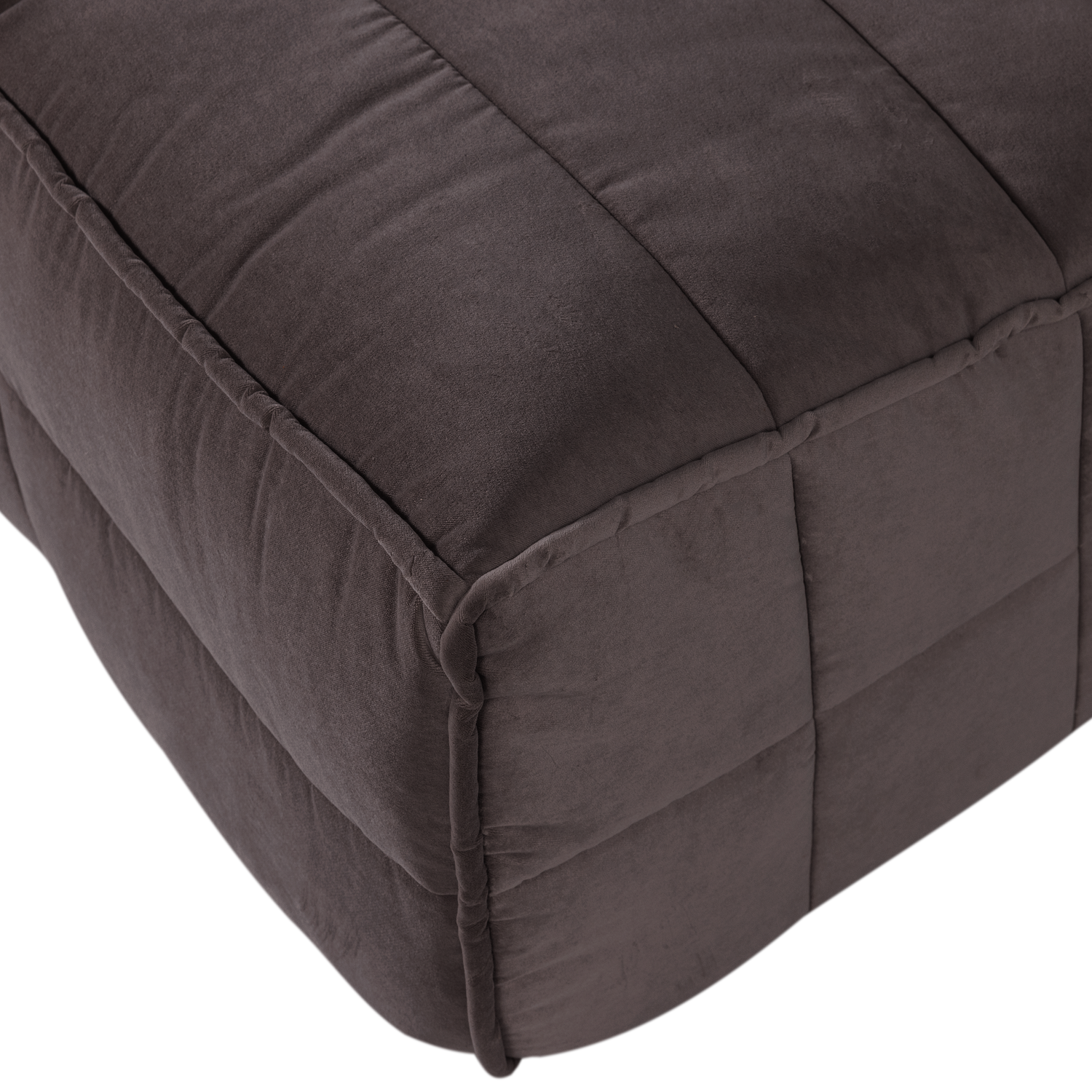 Sofa zamatová CLUSTER BENCH - modul 3-osobový čokoládový