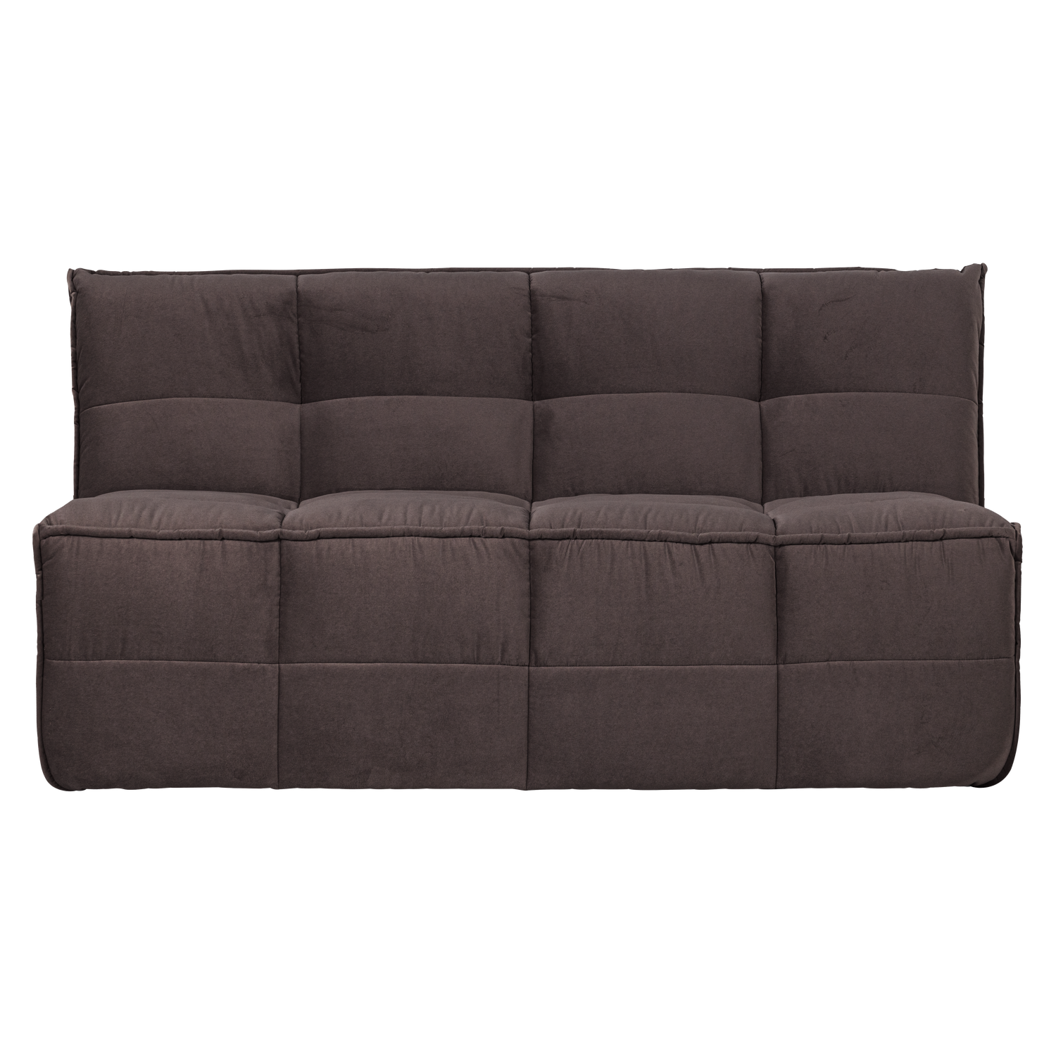 Sofa zamatová CLUSTER BENCH - modul 3-osobový čokoládový