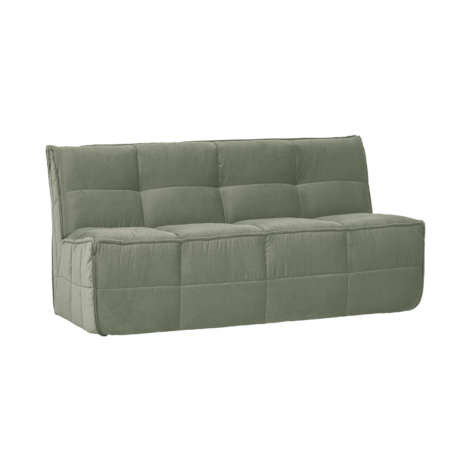 Sofa zamatová CLUSTER BENCH - modul 3-osobový pistáciový