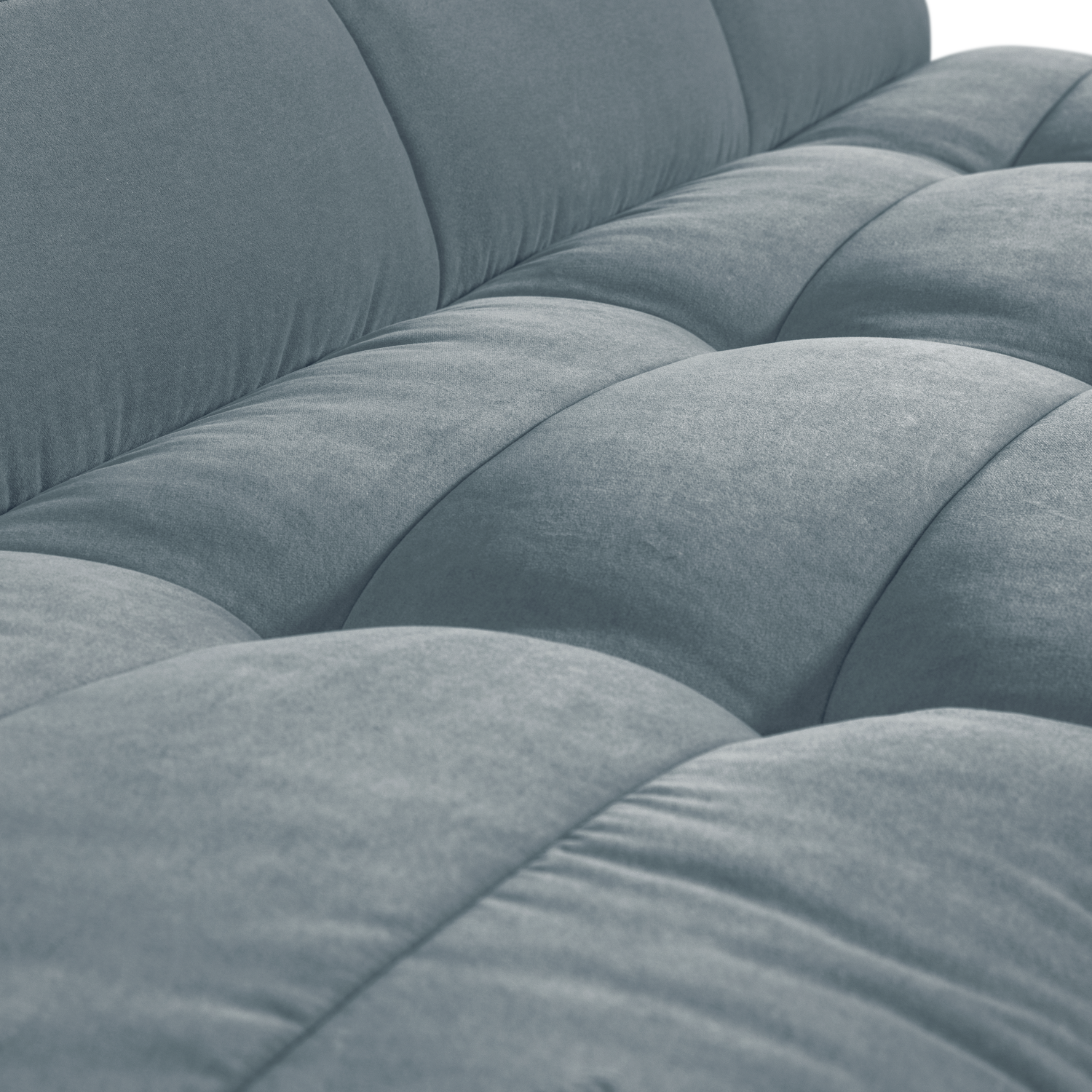 Sofa aksamitná CLUSTER BENCH - modul 3-osobový tyrkysový