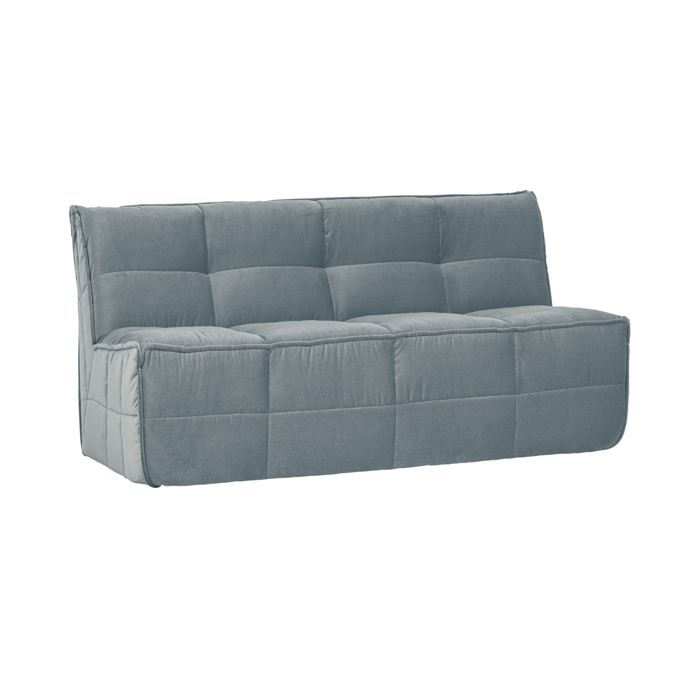 Sofa aksamitná CLUSTER BENCH - modul 3-osobový tyrkysový