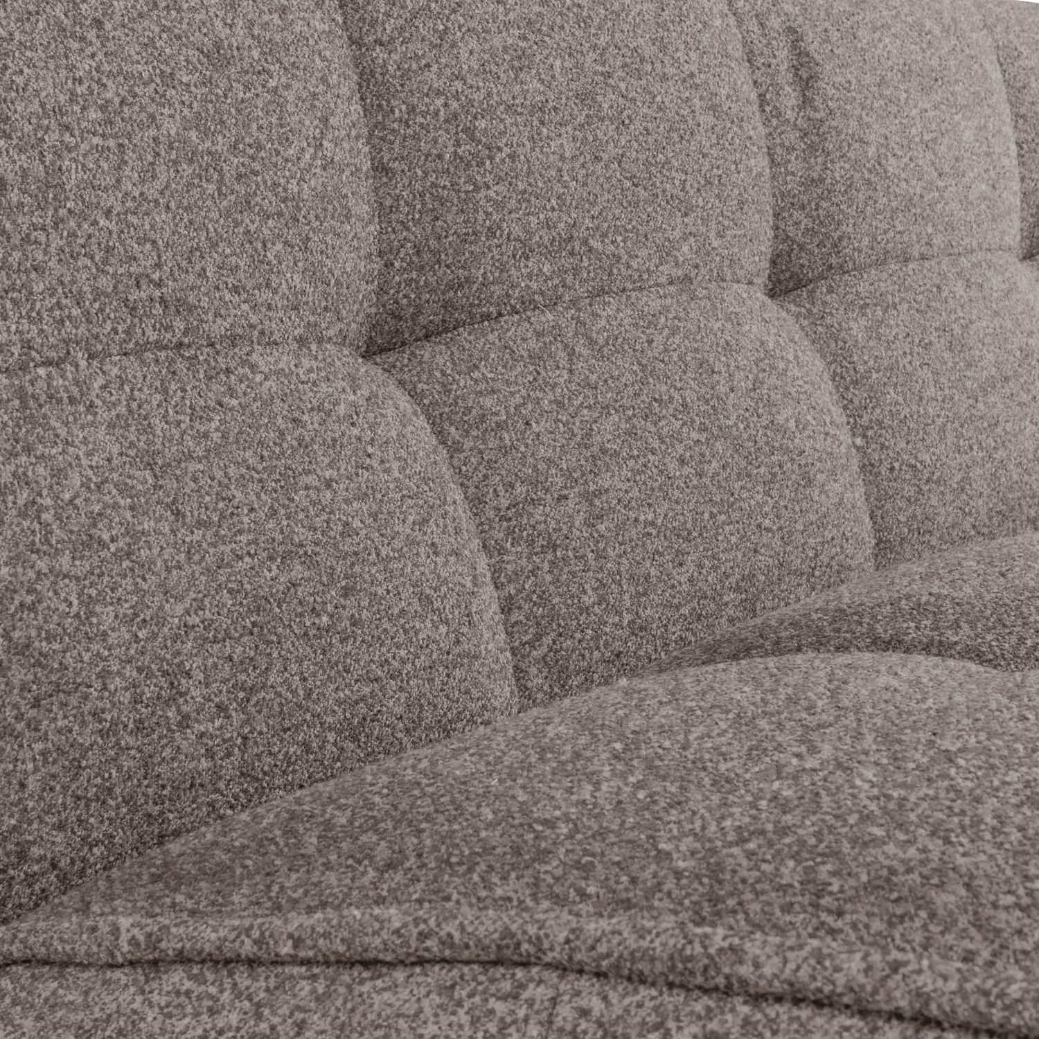 Sofa CLUSTER - modul 3-miestny šedohnedý bouclé