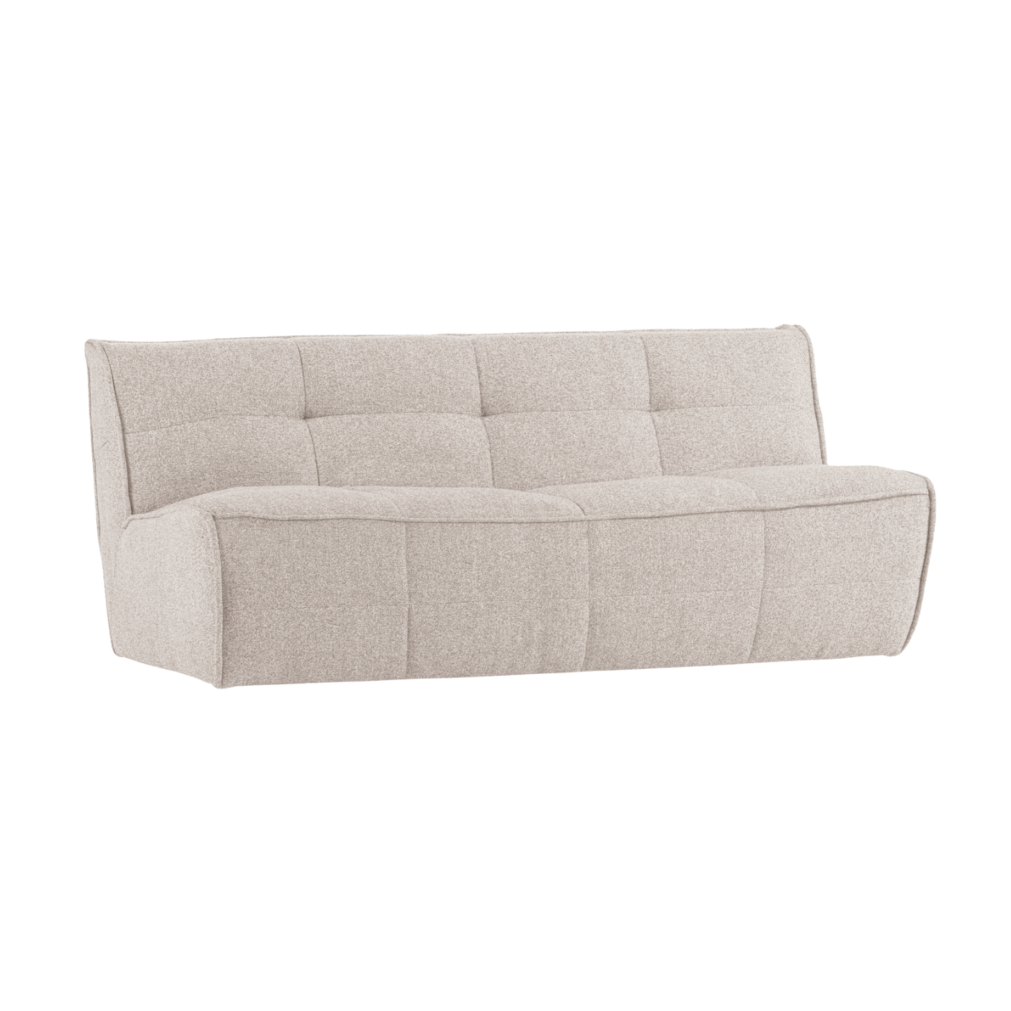 Sofa CLUSTER - modul 3-osobový pieskový bouclé