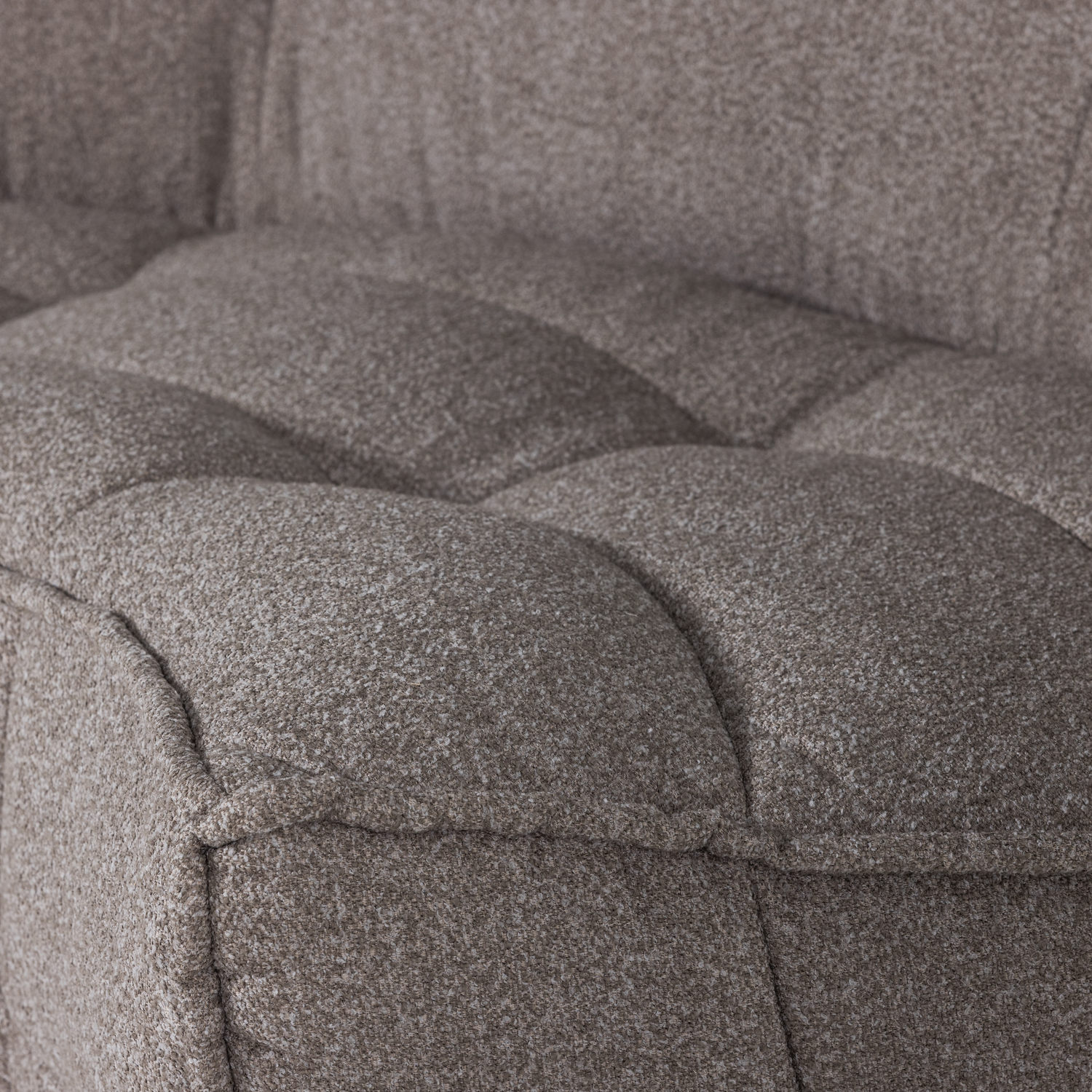 Sofa CLUSTER - modulárny rohový šedohnedý bouclé