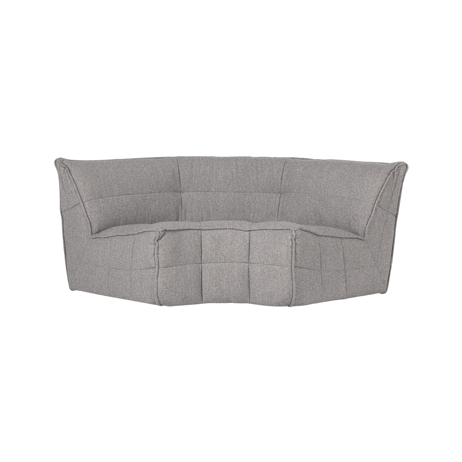 Sofa CLUSTER - rohový modul šedý bouclé