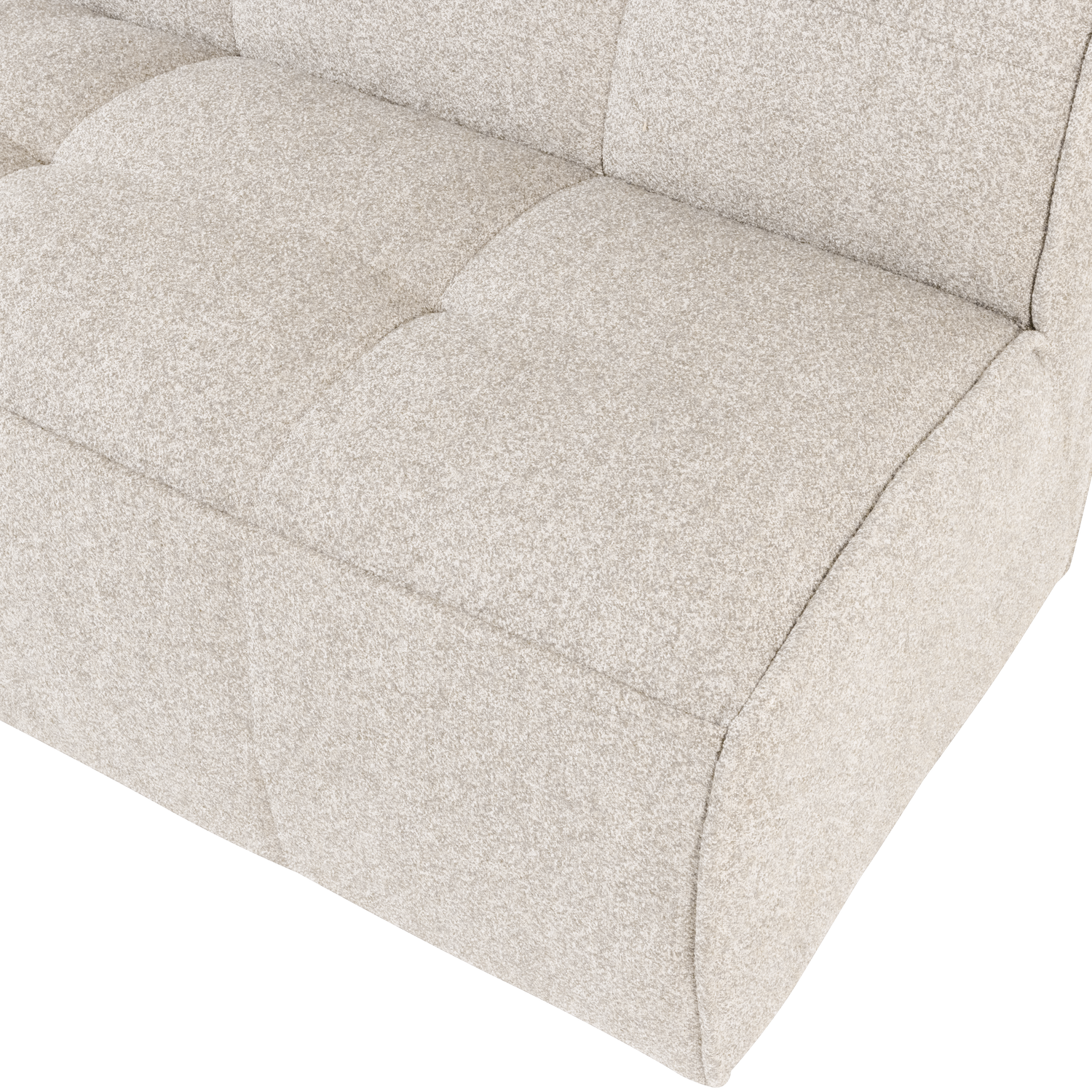 Sofa CLUSTER BENCH - modul 3-osobový pieskový bouclé
