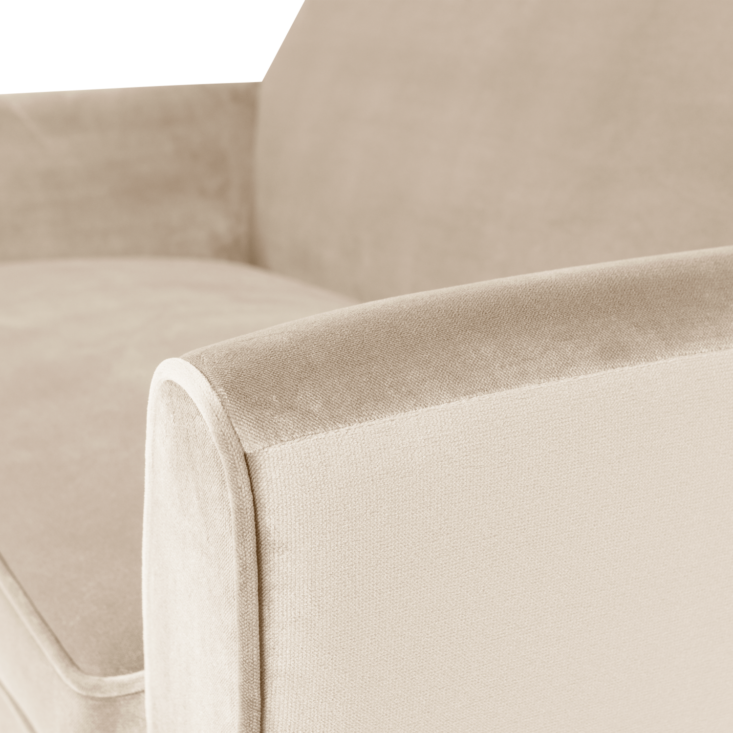 Cream Velvet 2-Seater Sofa ROCCO