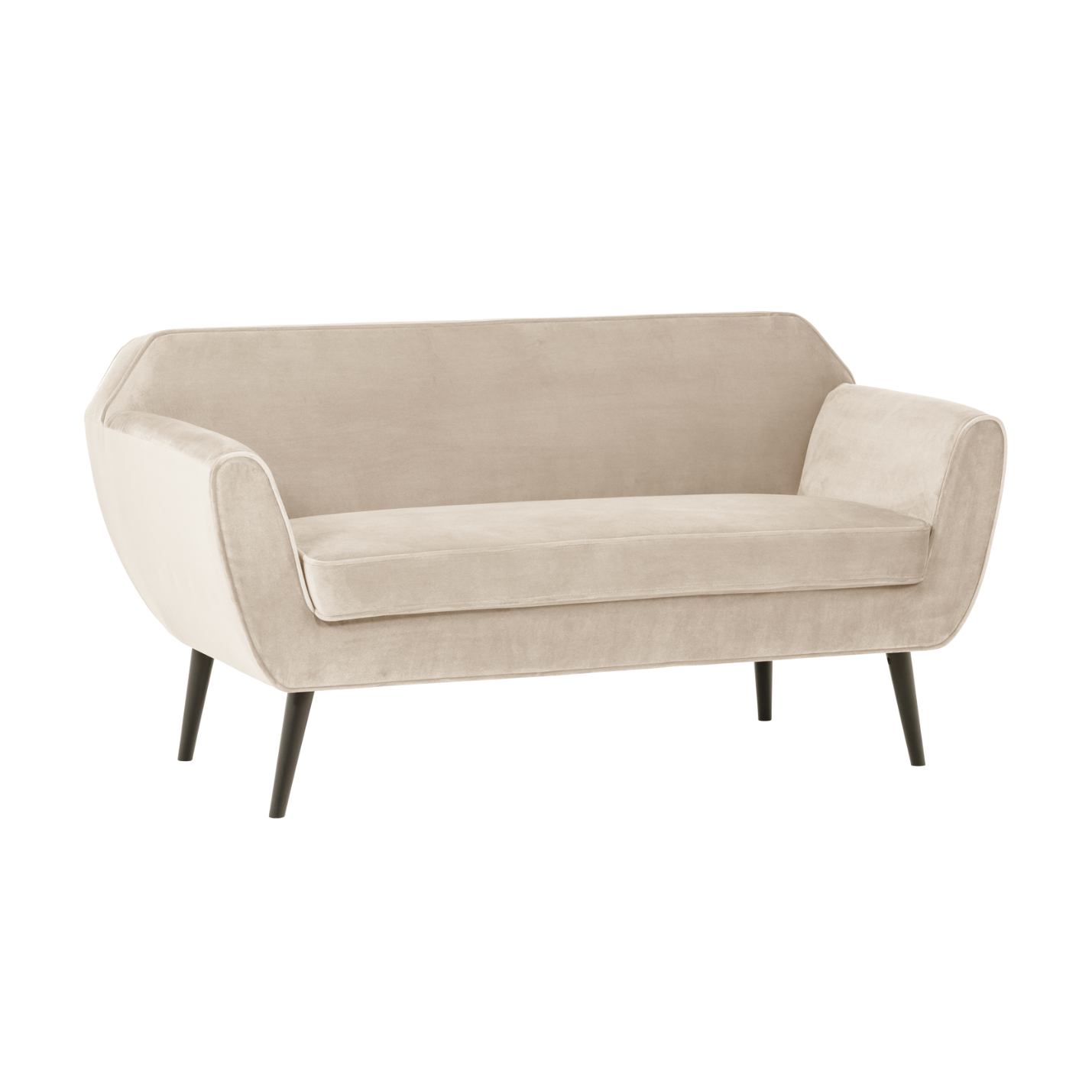 Cream Velvet 2-Seater Sofa ROCCO