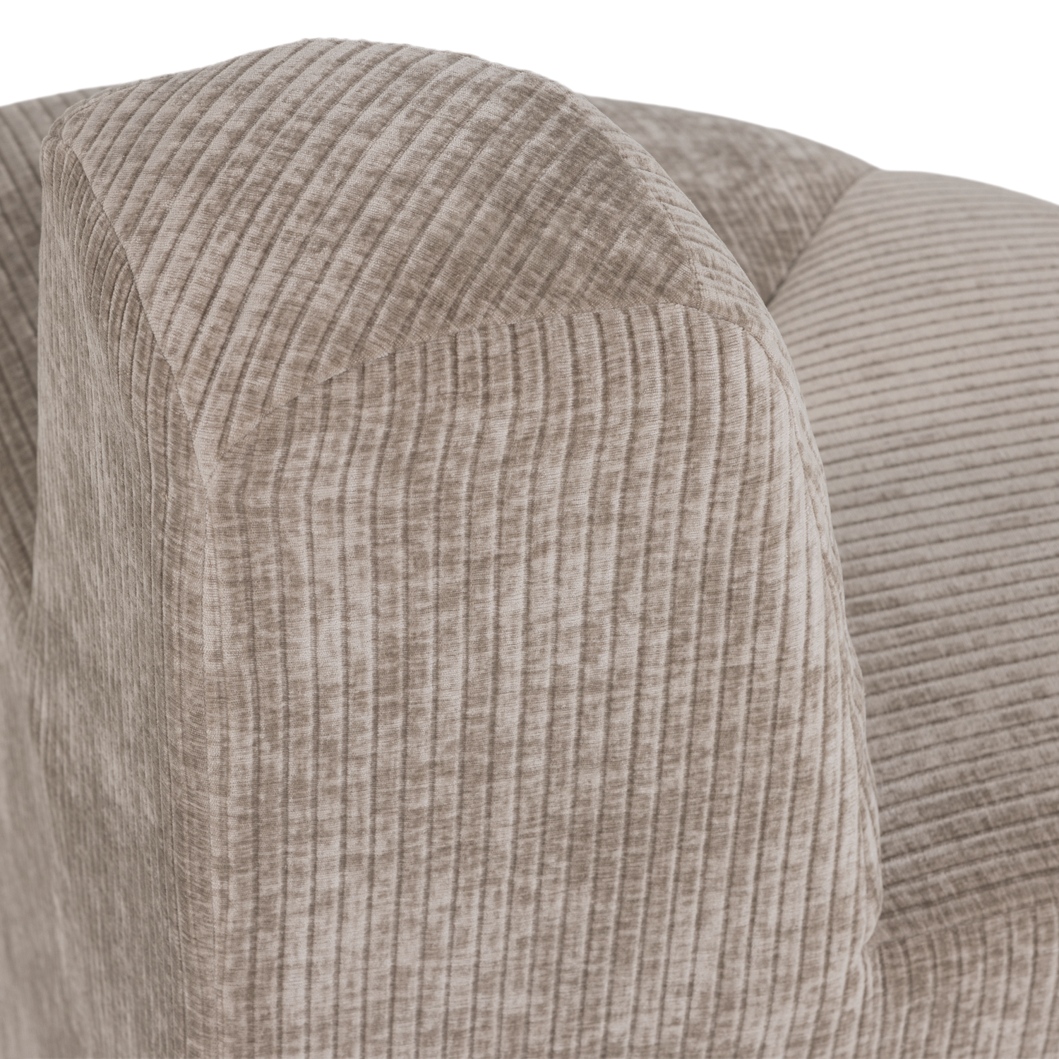 MOJO BENCH Modular Sofa - Rounded Corner Element in Beige Corduroy