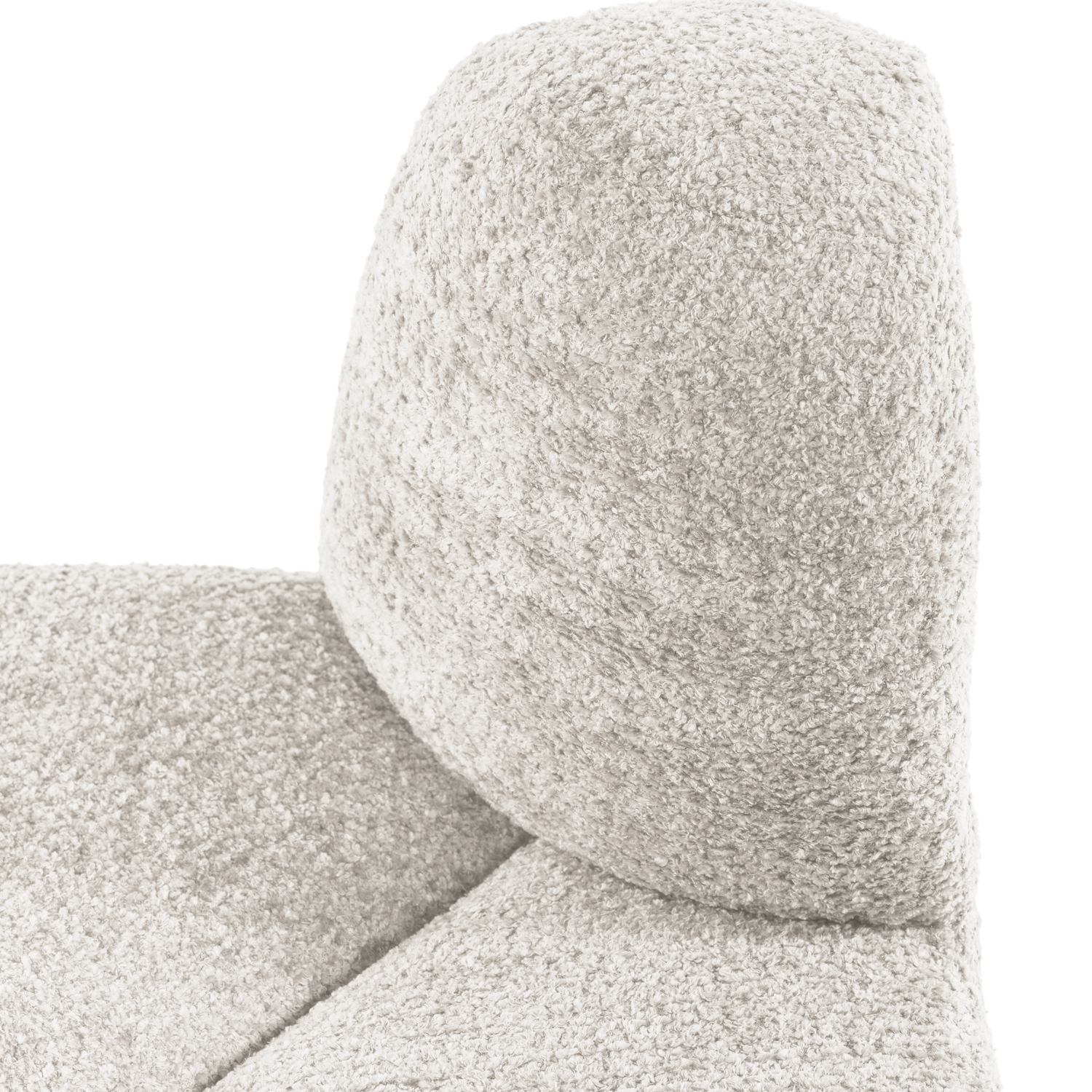 MOJO BENCH Modular Sofa - Rounded Corner Element in Ecru Chenille