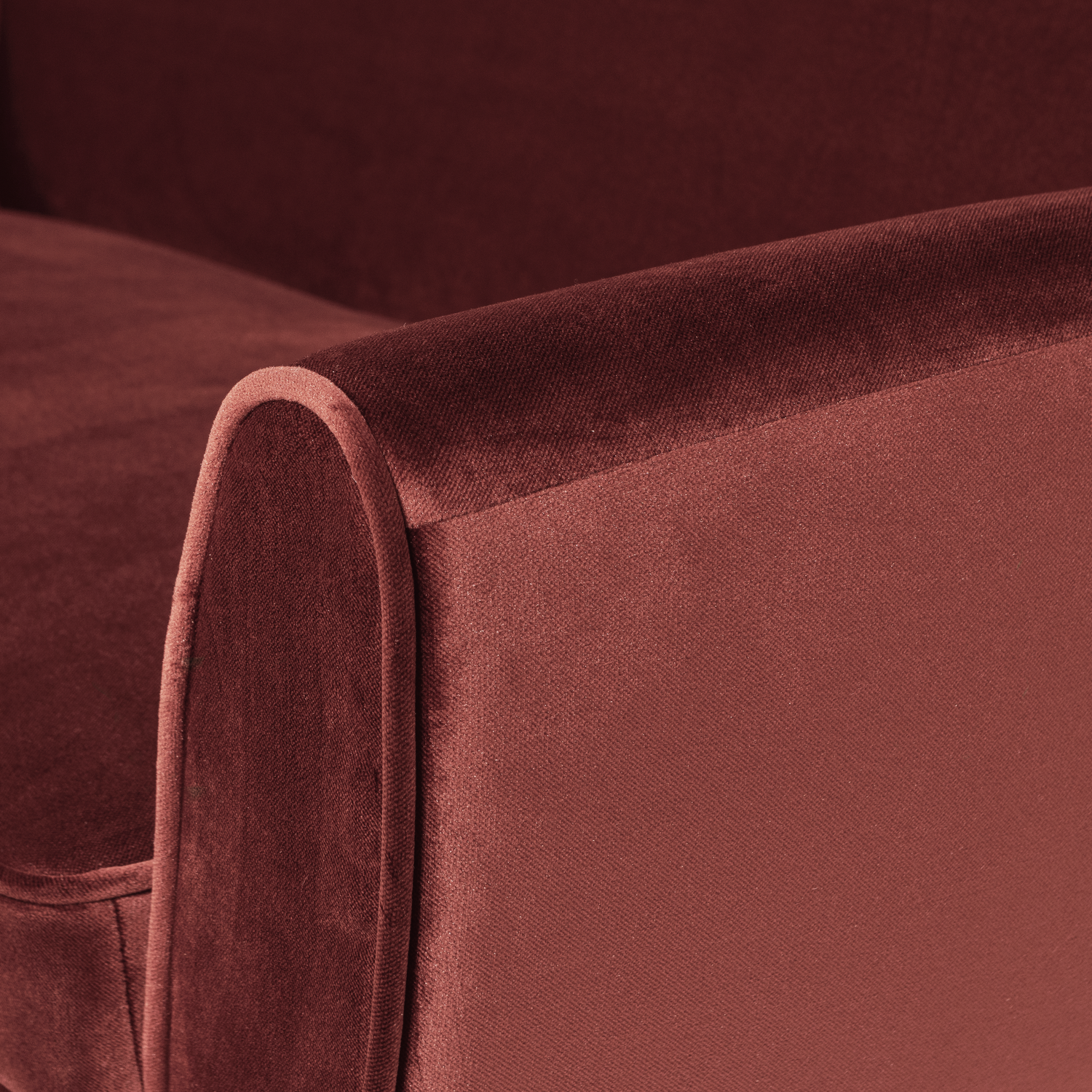 Sofa z aksamitom 2,5-miestna ROCCO burgundská