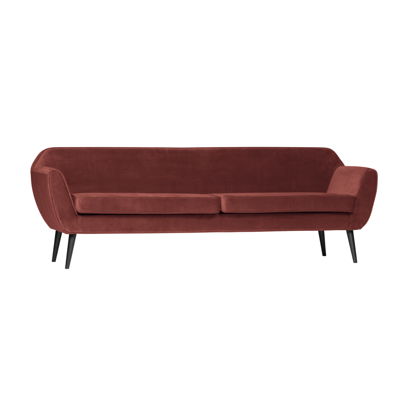 Sofa z aksamitom pre 4 osoby ROCCO burgundová