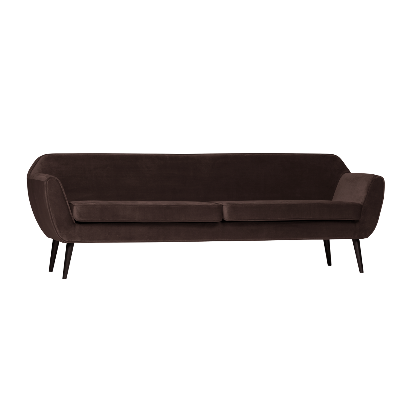 Sofa zamatová 4-osobová ROCCO čokoládová