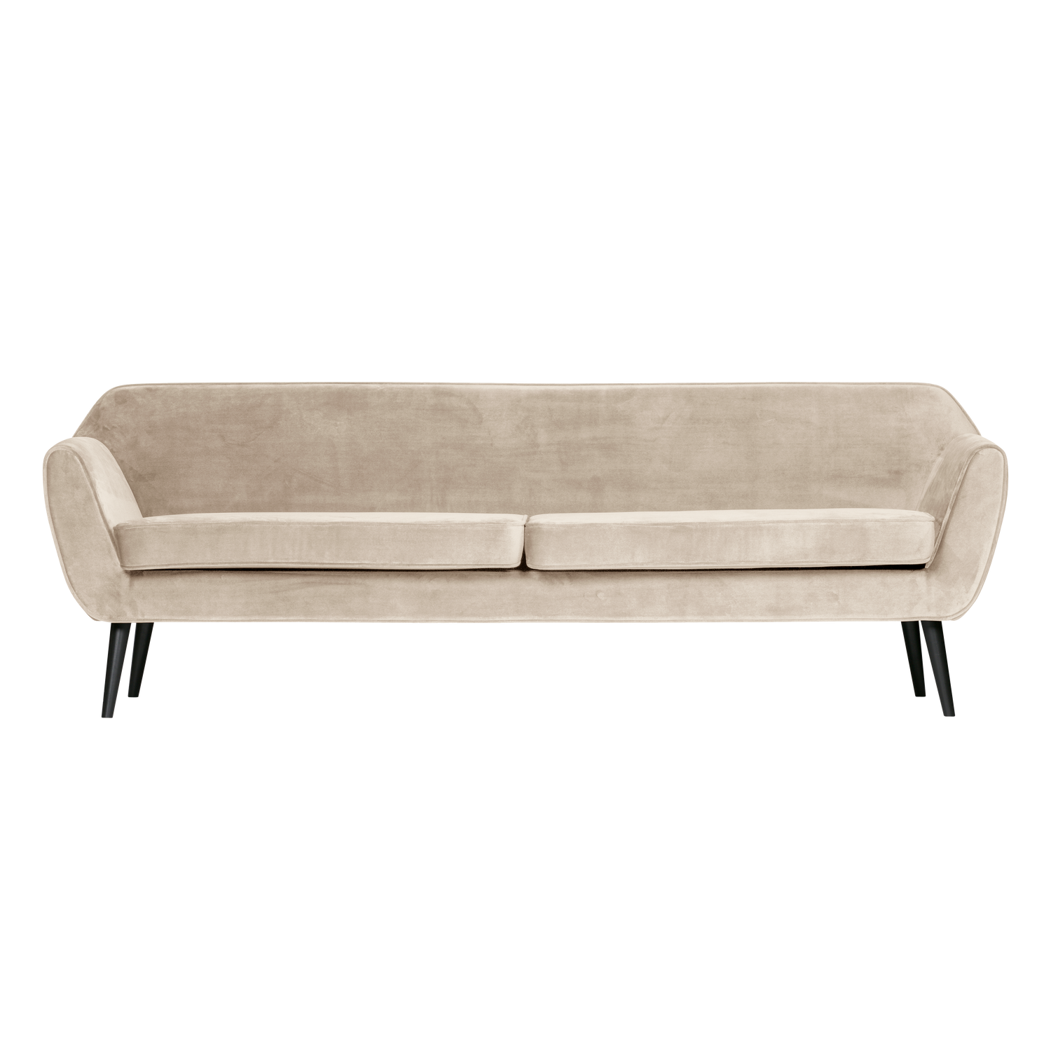 Sofa z jemného velúru pre 4 osoby ROCCO zlomená biela