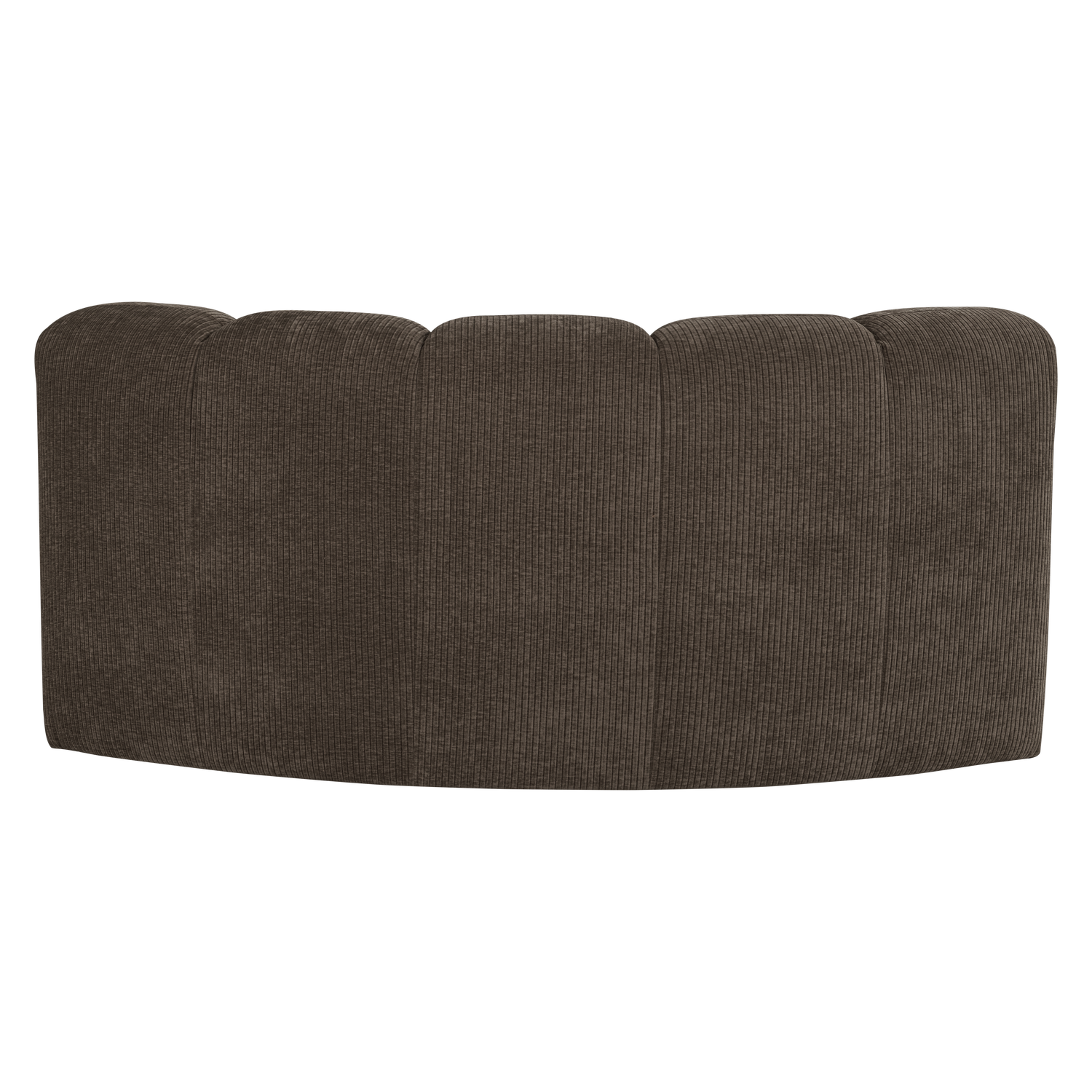 MOJO Modular Sofa - Brown Curved Corner Element in Corduroy