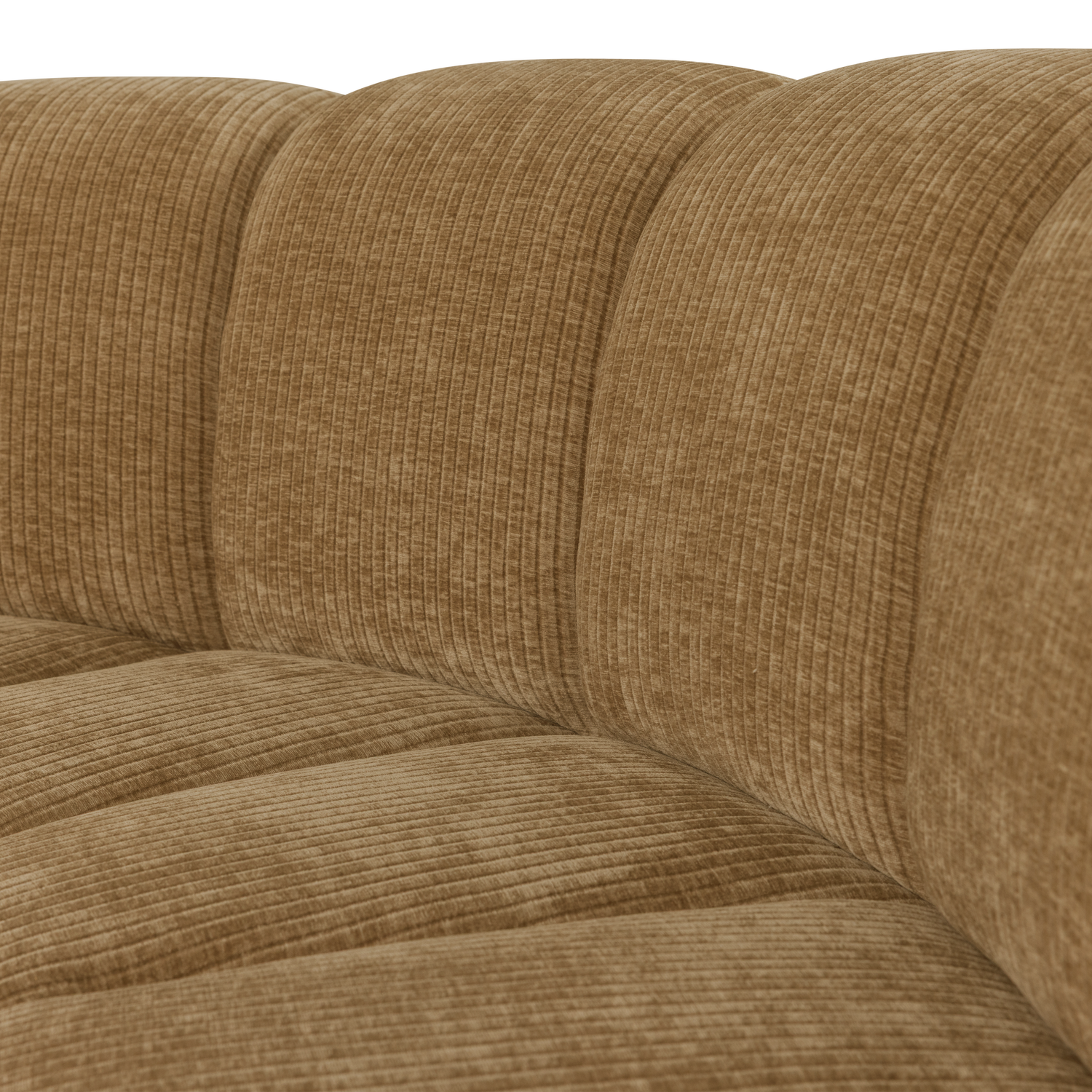 MOJO Modular Sofa - Honey Curved Corner Element in Corduroy