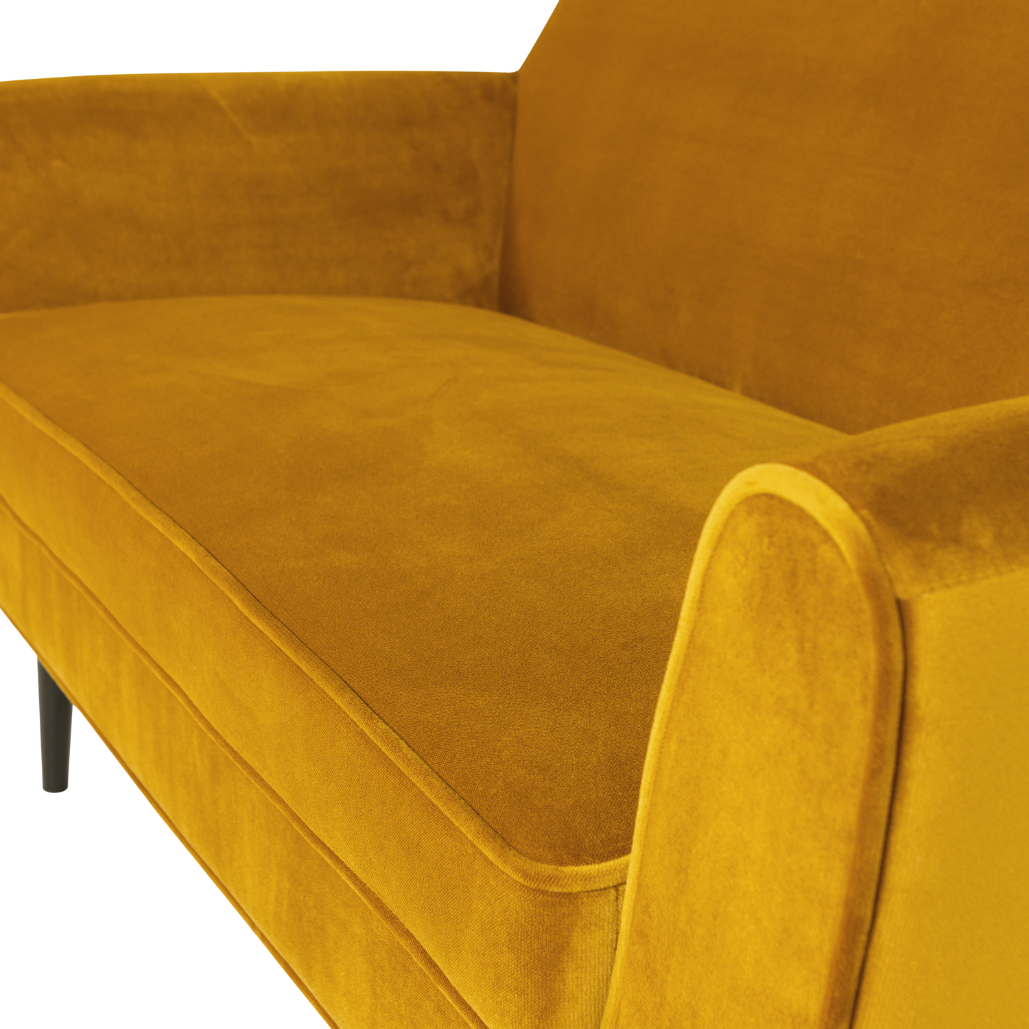 Mustard Velvet 2-Seater Sofa ROCCO