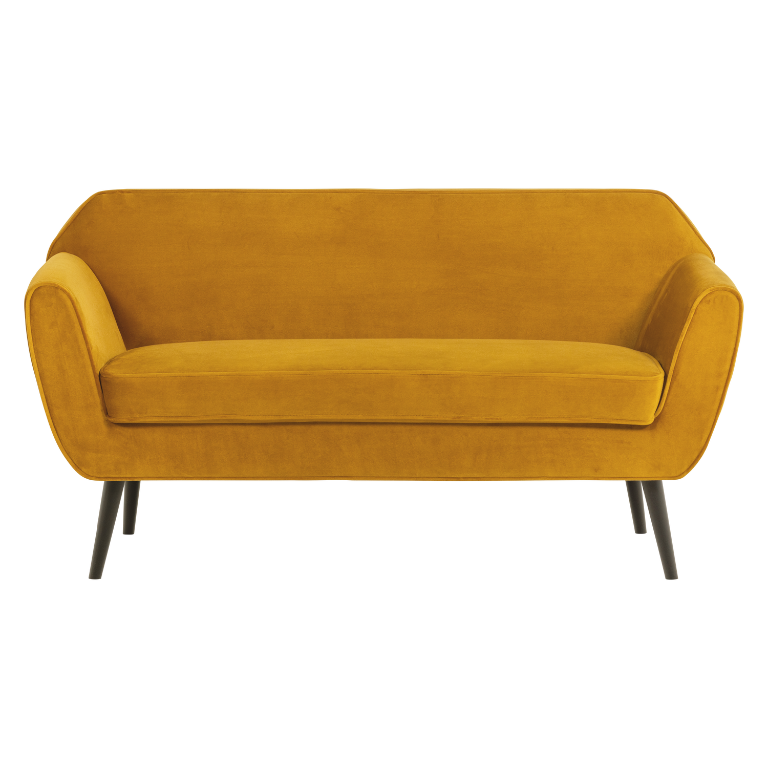 Mustard Velvet 2-Seater Sofa ROCCO